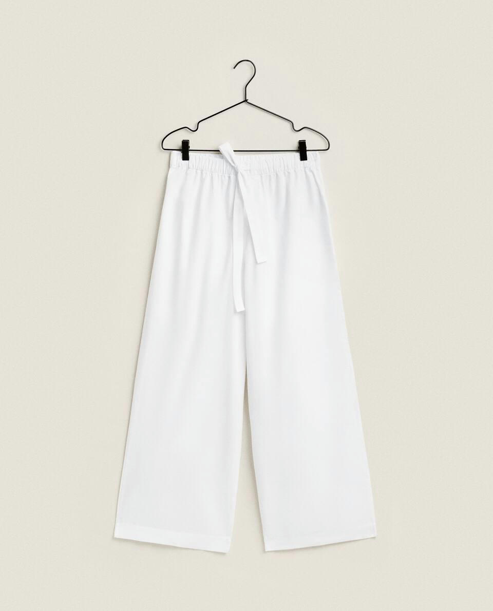 COTTON POPLIN TROUSERS