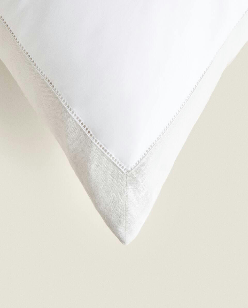 XXL LINEN-EDGED CUSHION COVER