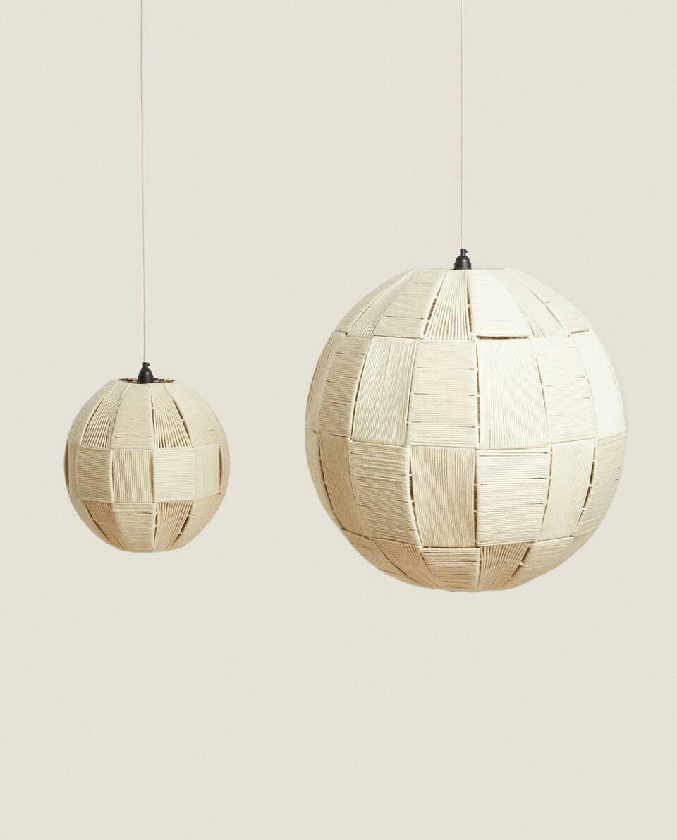 WOVEN WOOL CEILING LAMP