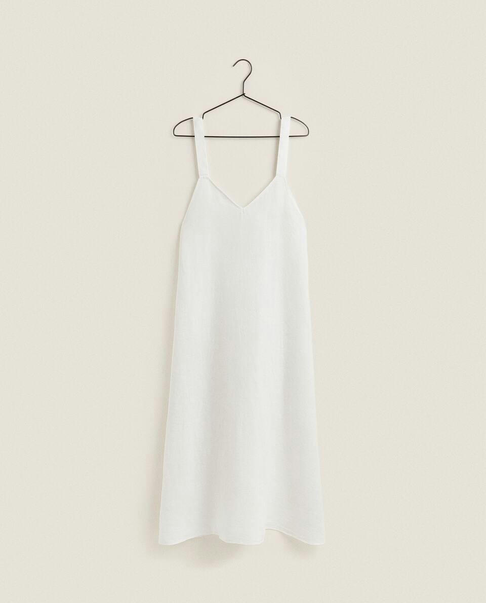STRAPPY LINEN NIGHTDRESS