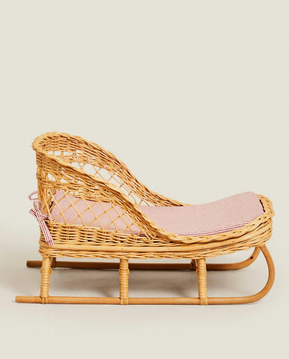 CHILDREN’S RATTAN CHRISTMAS SLEIGH