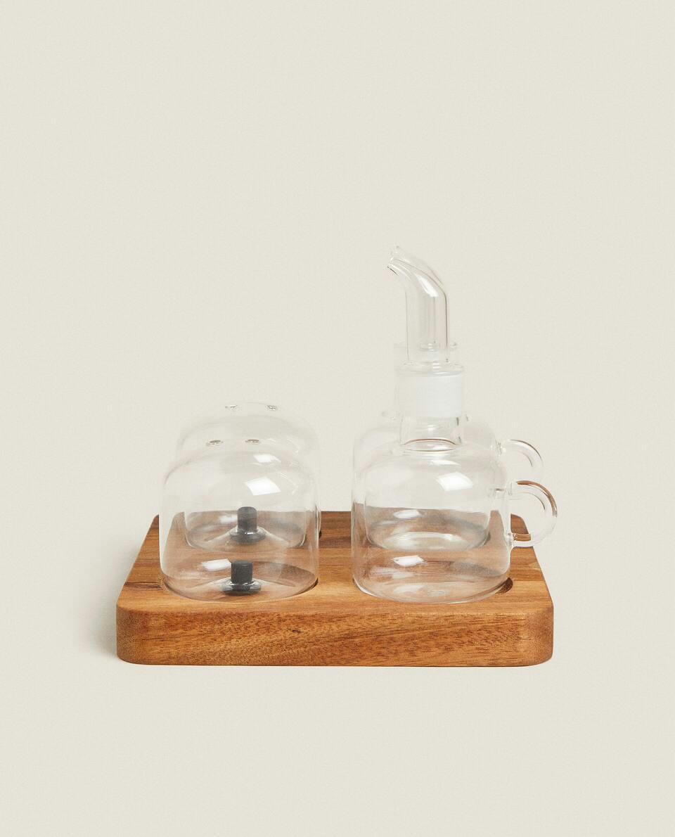 SALT AND CRUET WITH TRAY SET