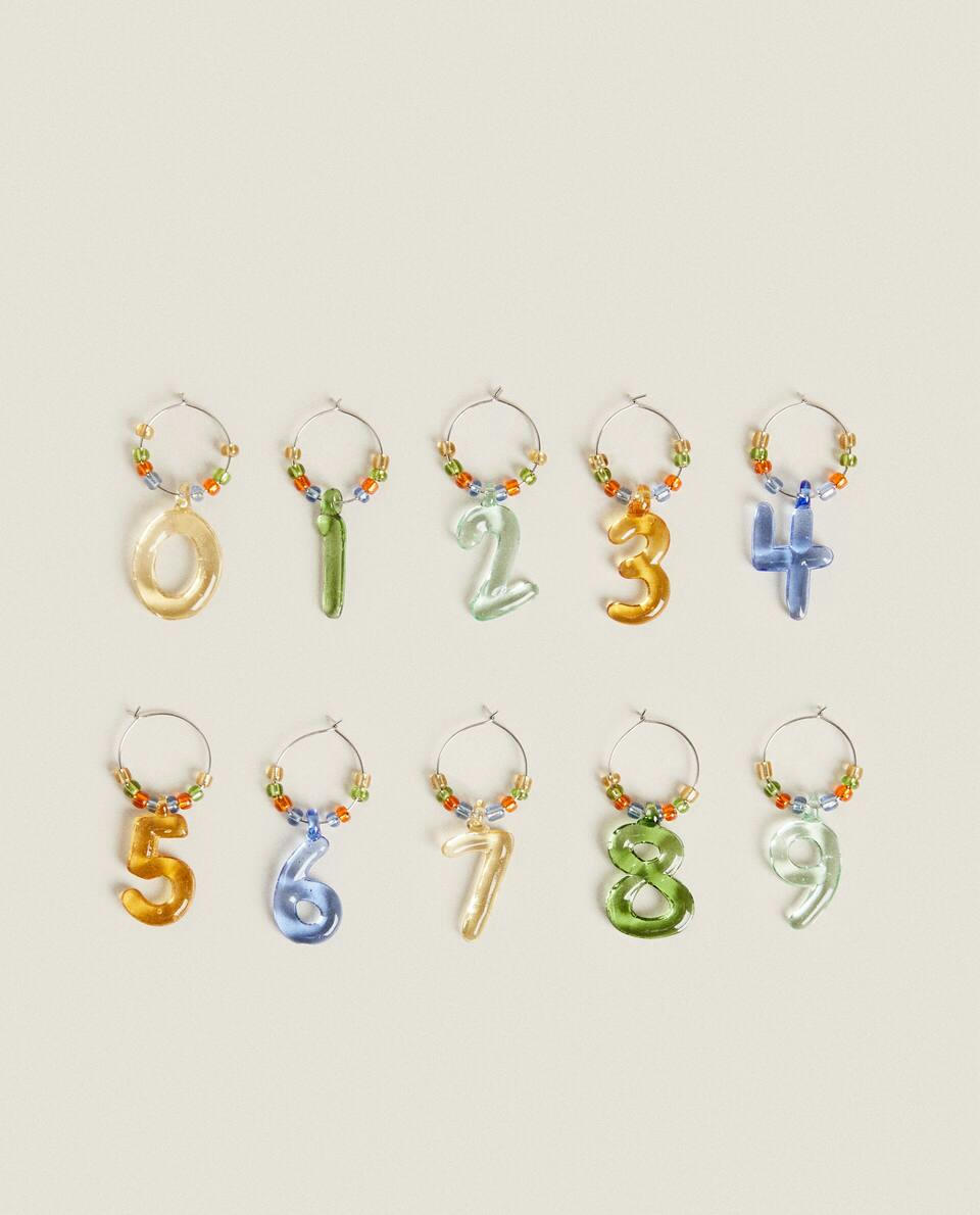 NUMBER GLASS MARKERS