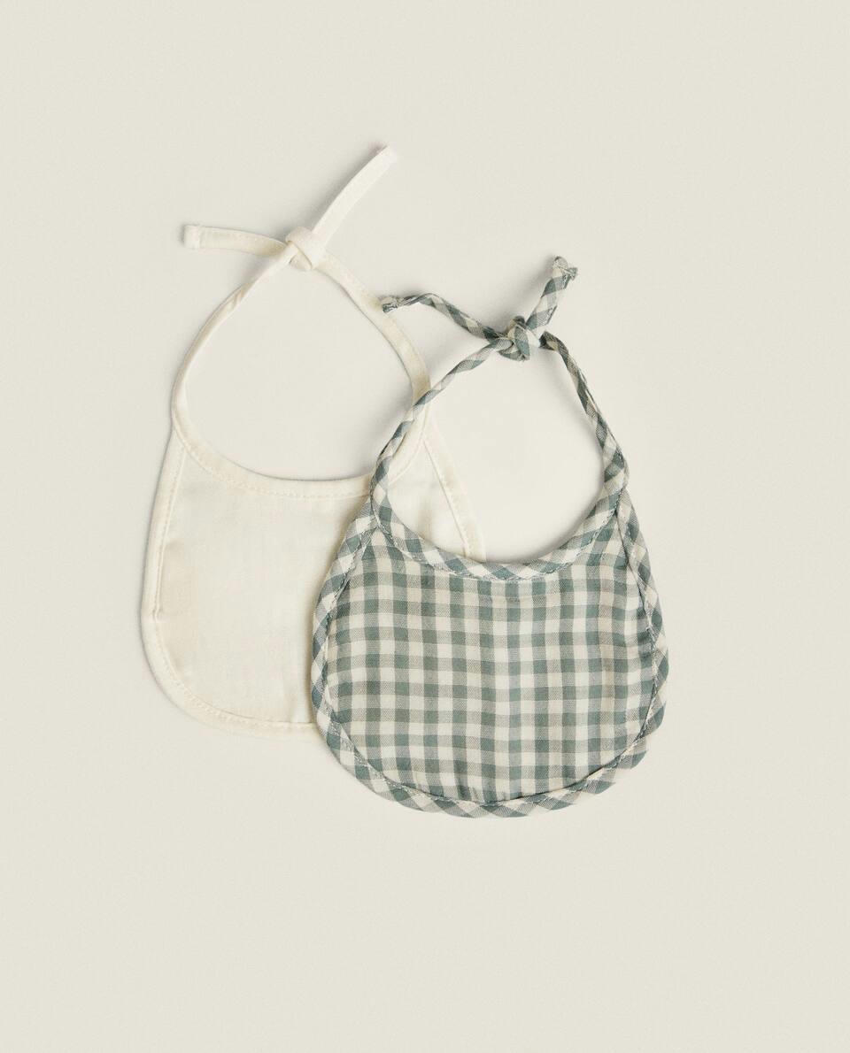 GINGHAM BIB (PACK OF 2)