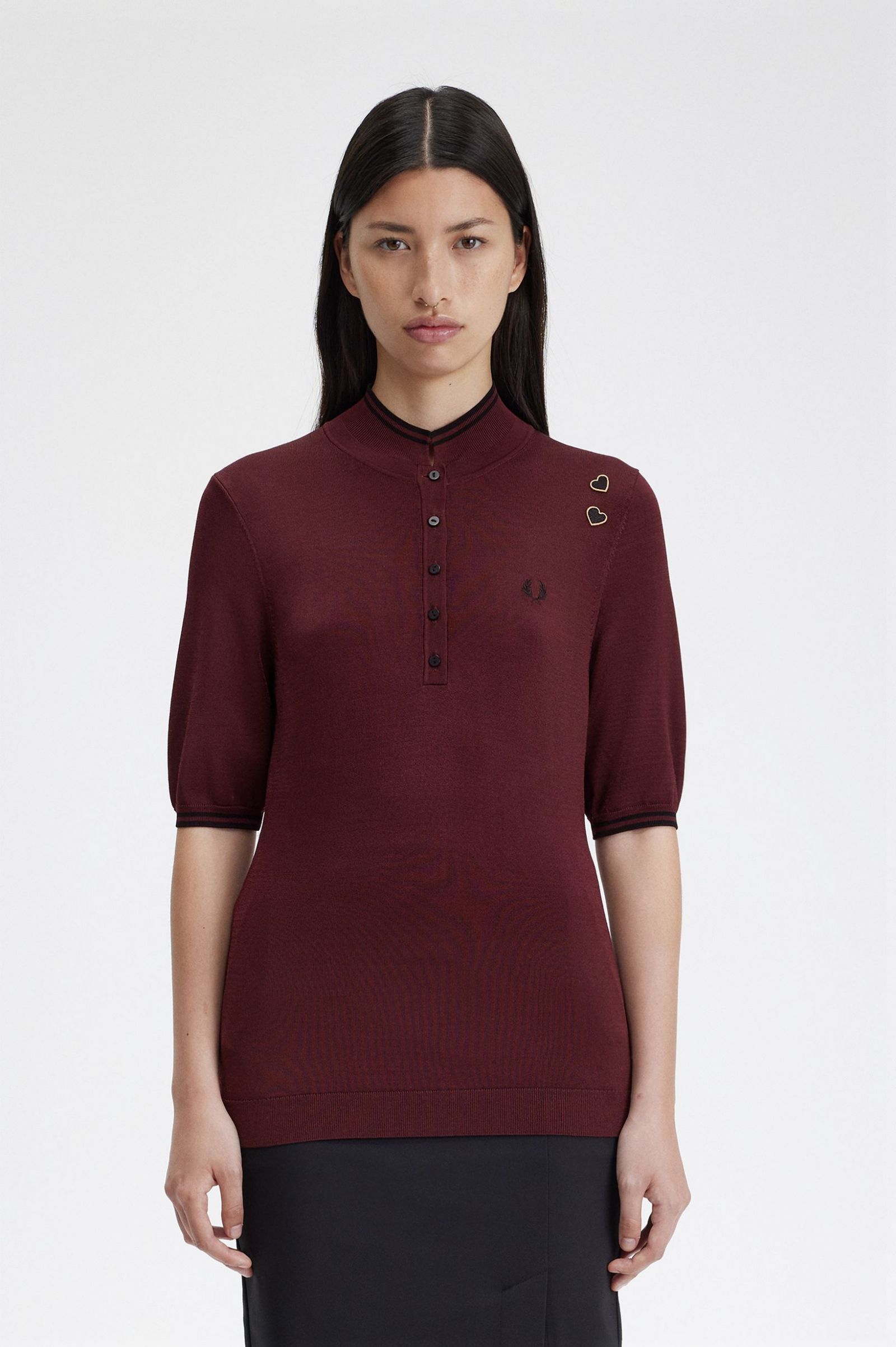 Amy Winehouse FoundationKnitted Shirt Oxblood