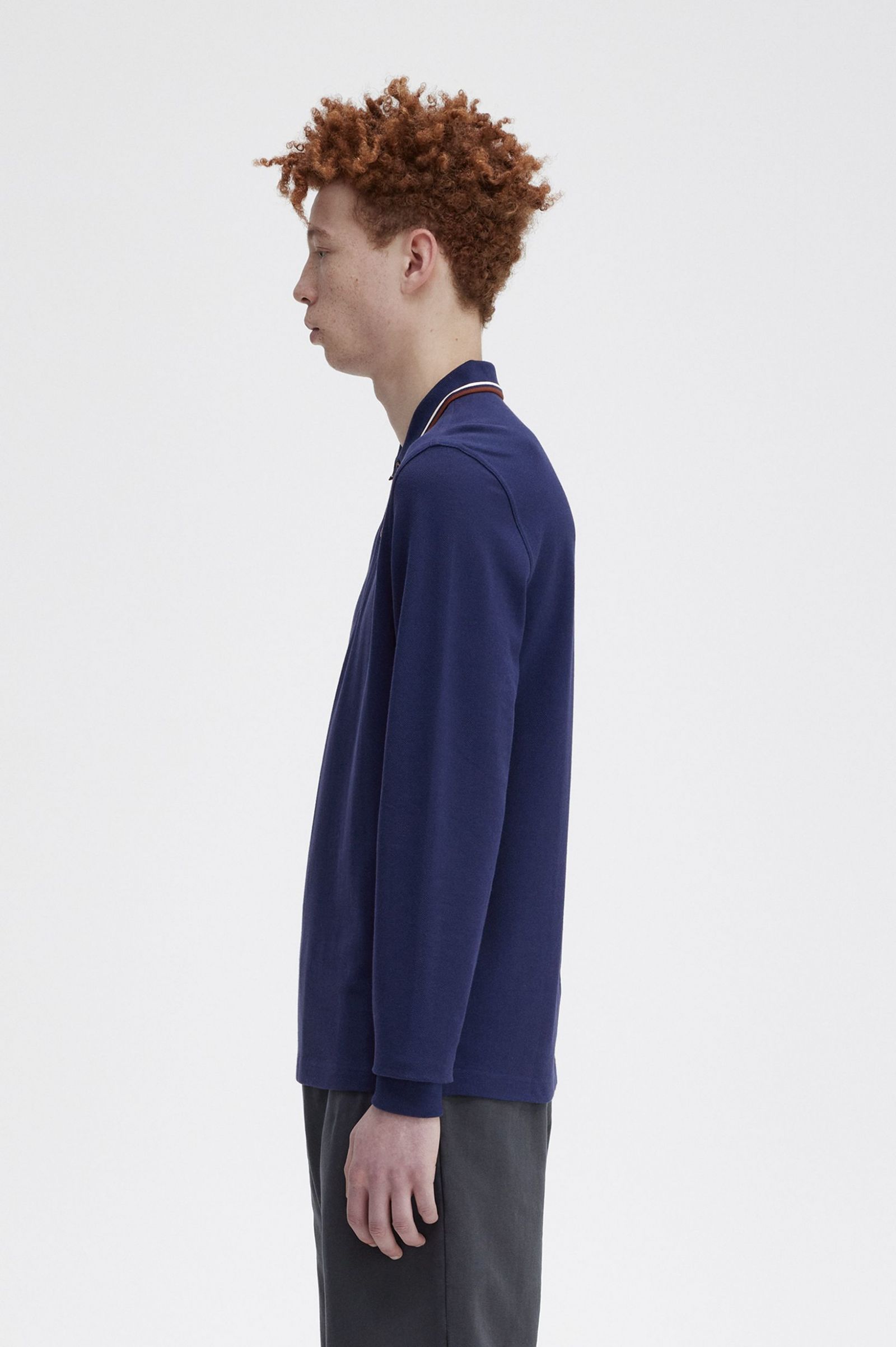 The Fred Perry ShirtM3636 French Navy / Ecru / Whisky Brown