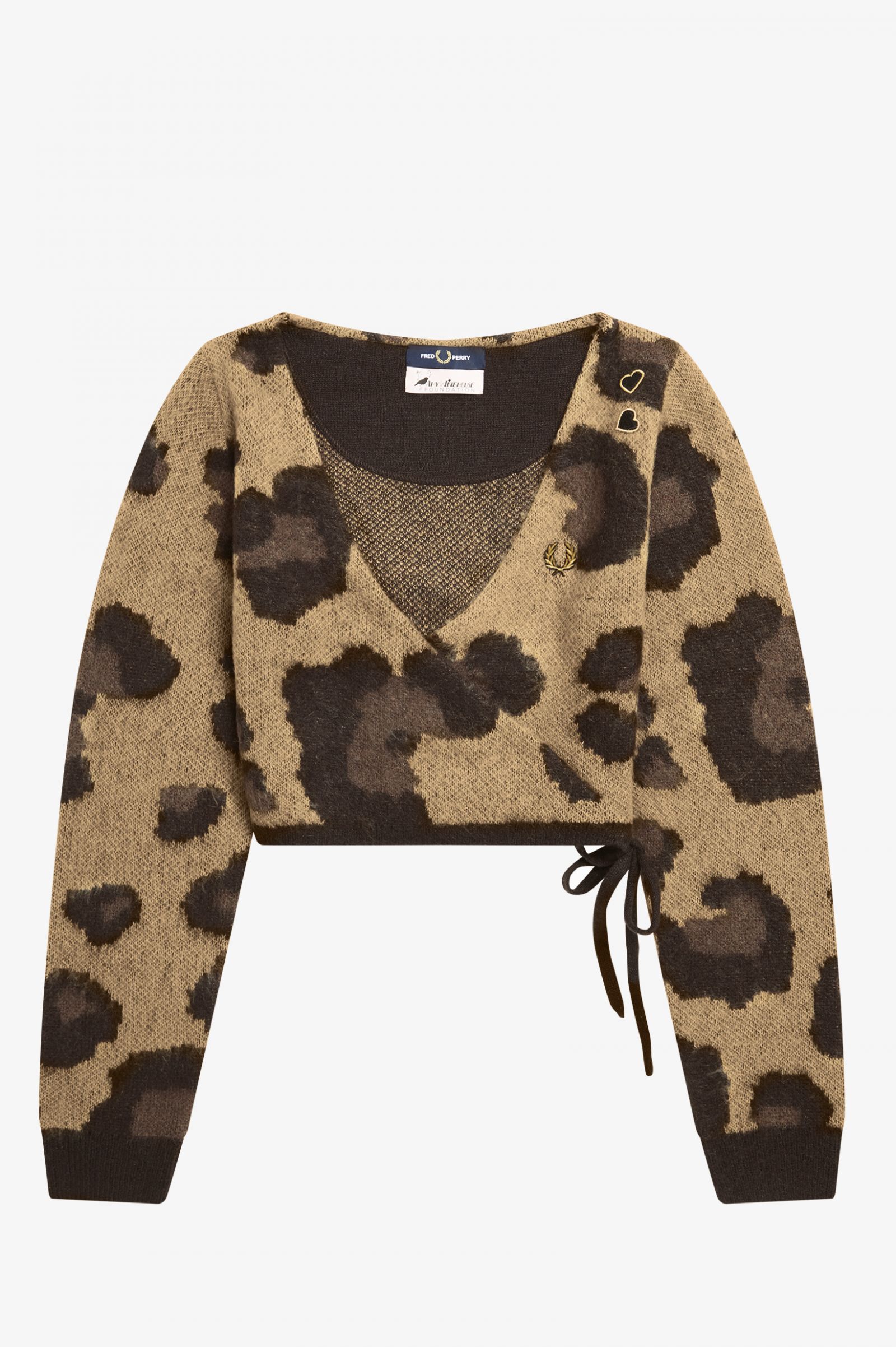 Amy Winehouse FoundationLeopard Wrap Cardigan Black