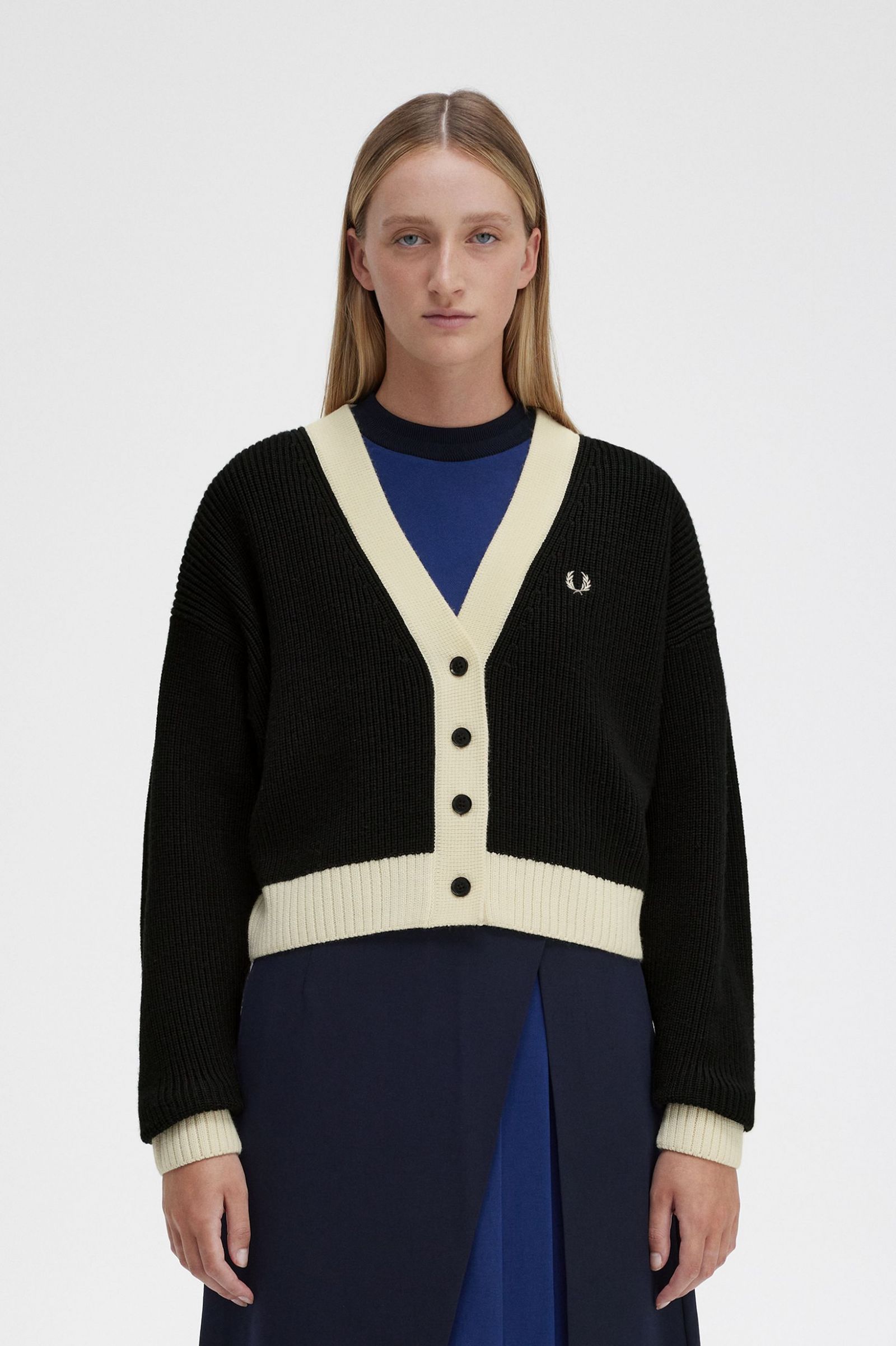 Button-Through Cardigan Black