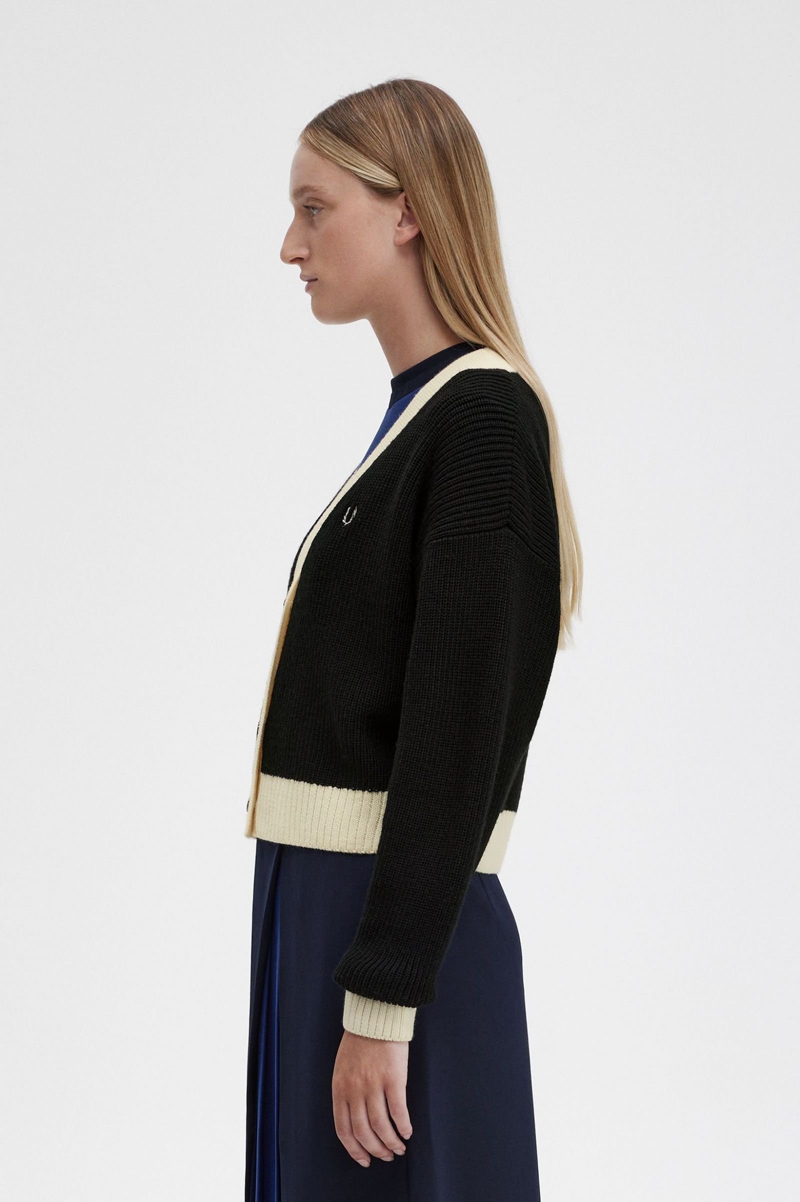 Button-Through Cardigan Black