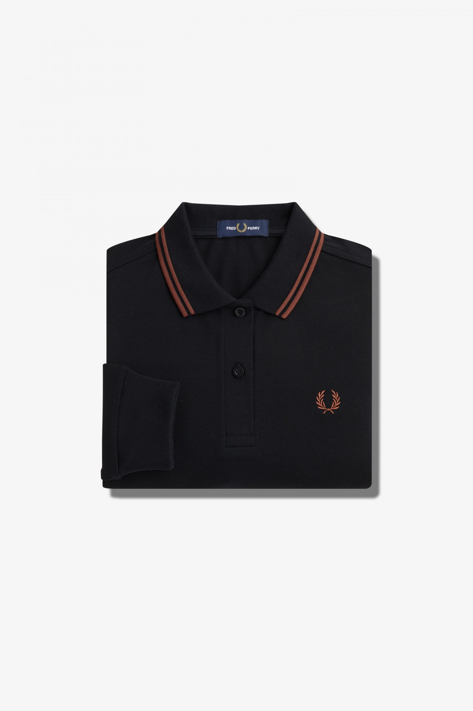 The Fred Perry ShirtG3636 Black / Whisky Brown / Whisky Brown