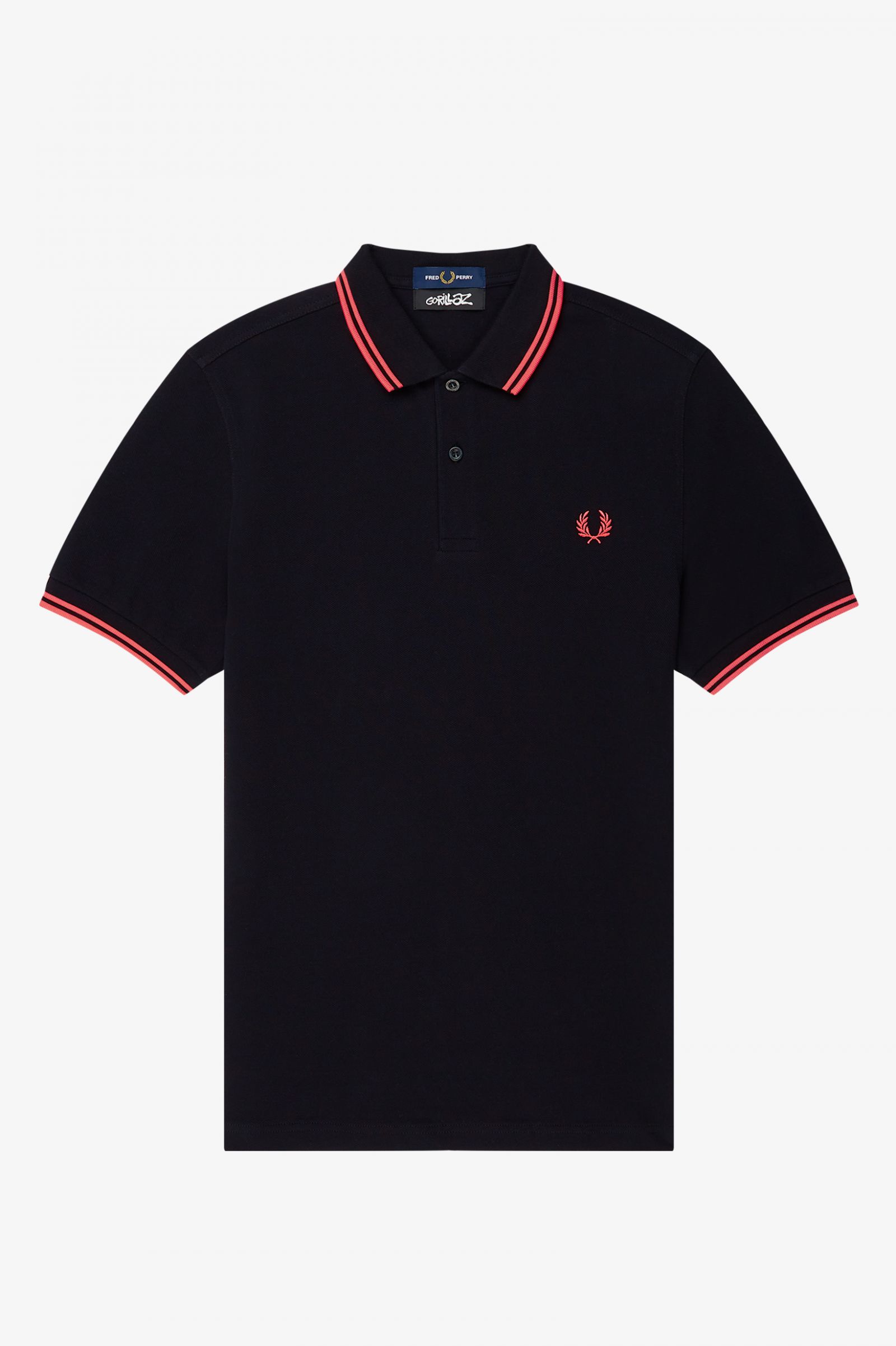 GorillazCrane Print Polo Shirt Maroon / White / Ice