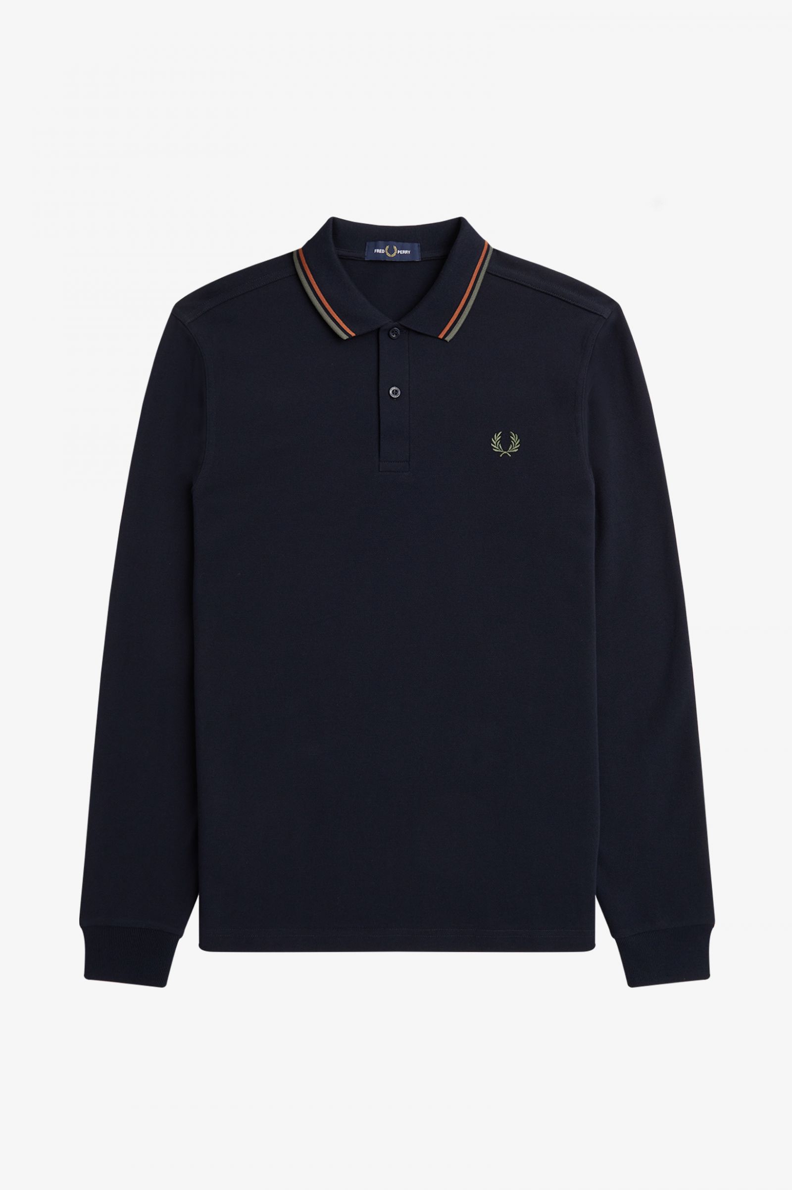 The Fred Perry ShirtM3636 Navy / Nut Flake / Field Green