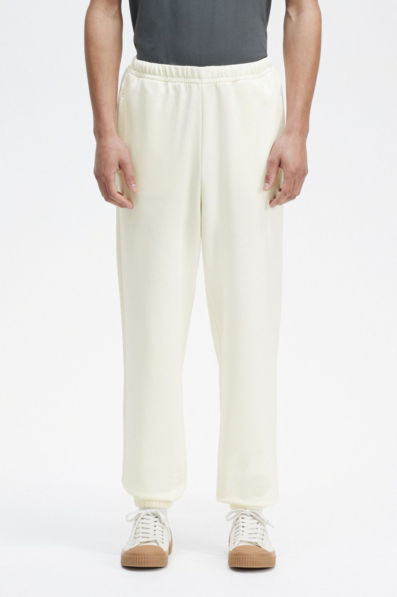 Badge Detail Track Pants Ecru