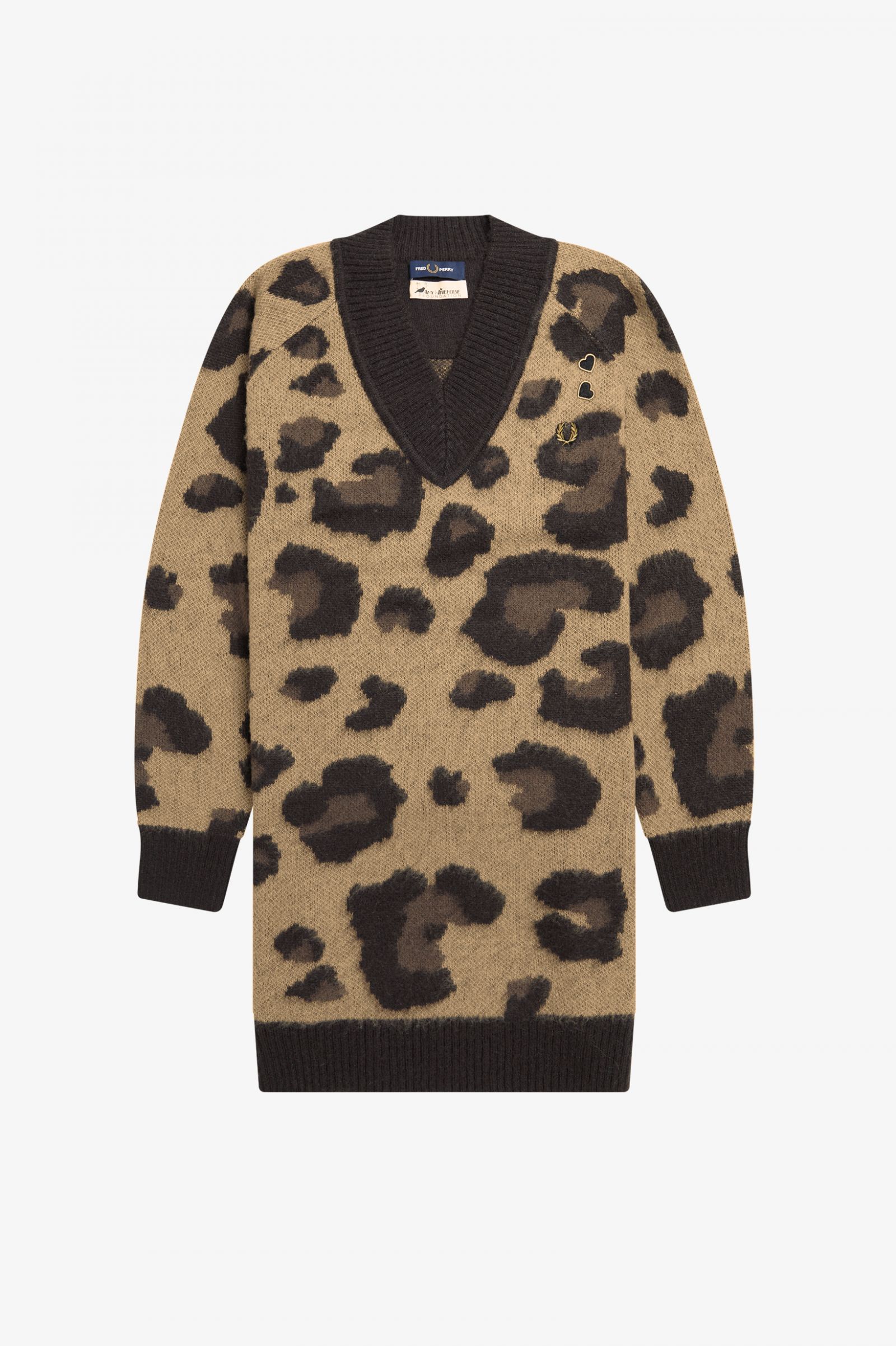 Amy Winehouse FoundationLeopard Knitted Dress Black