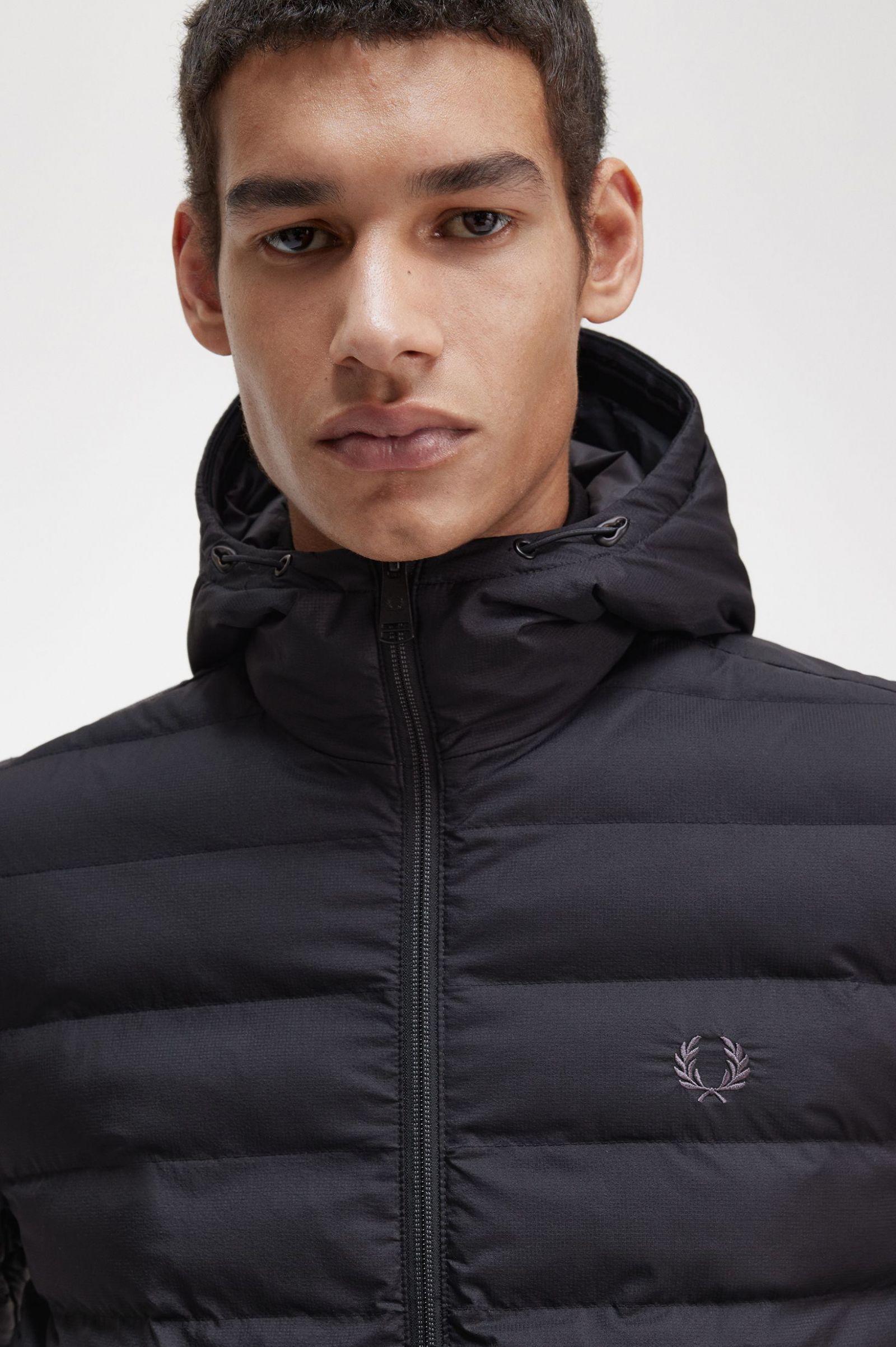 Hooded Insulated Jacket Black