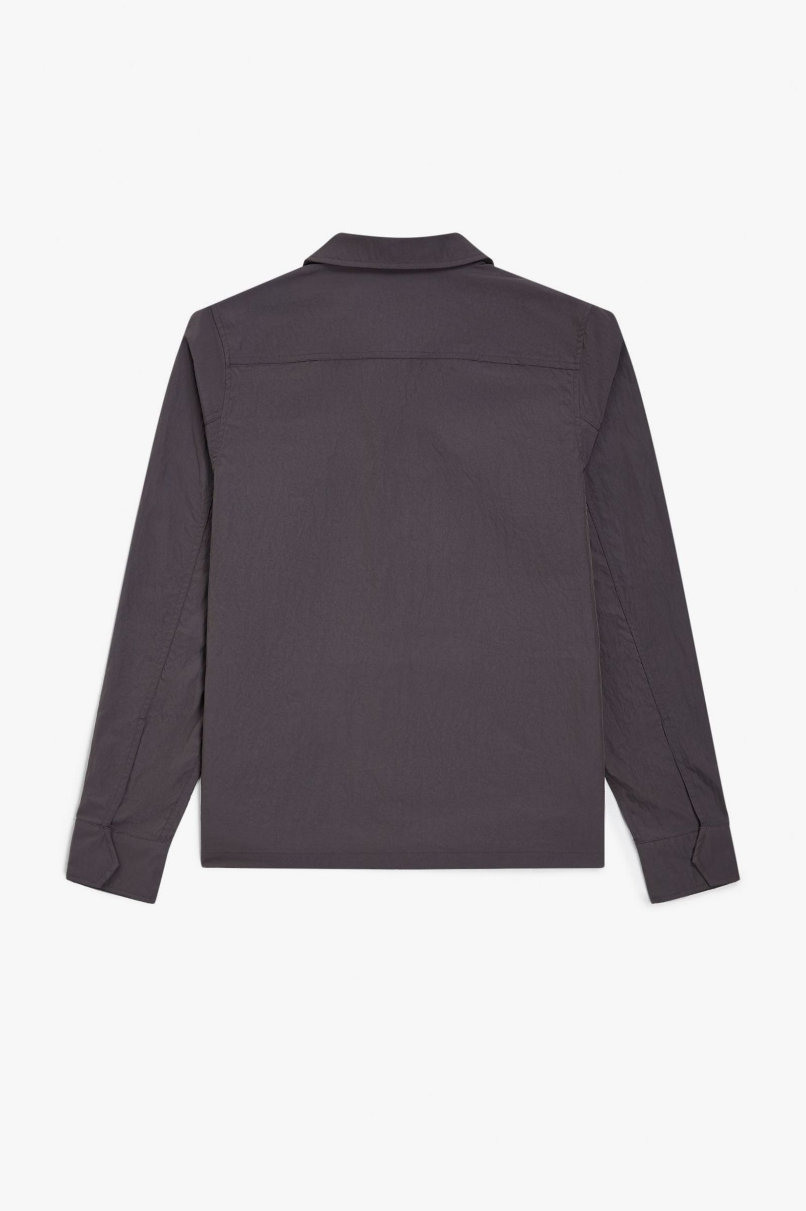Textured Zip-Through Overshirt Gunmetal