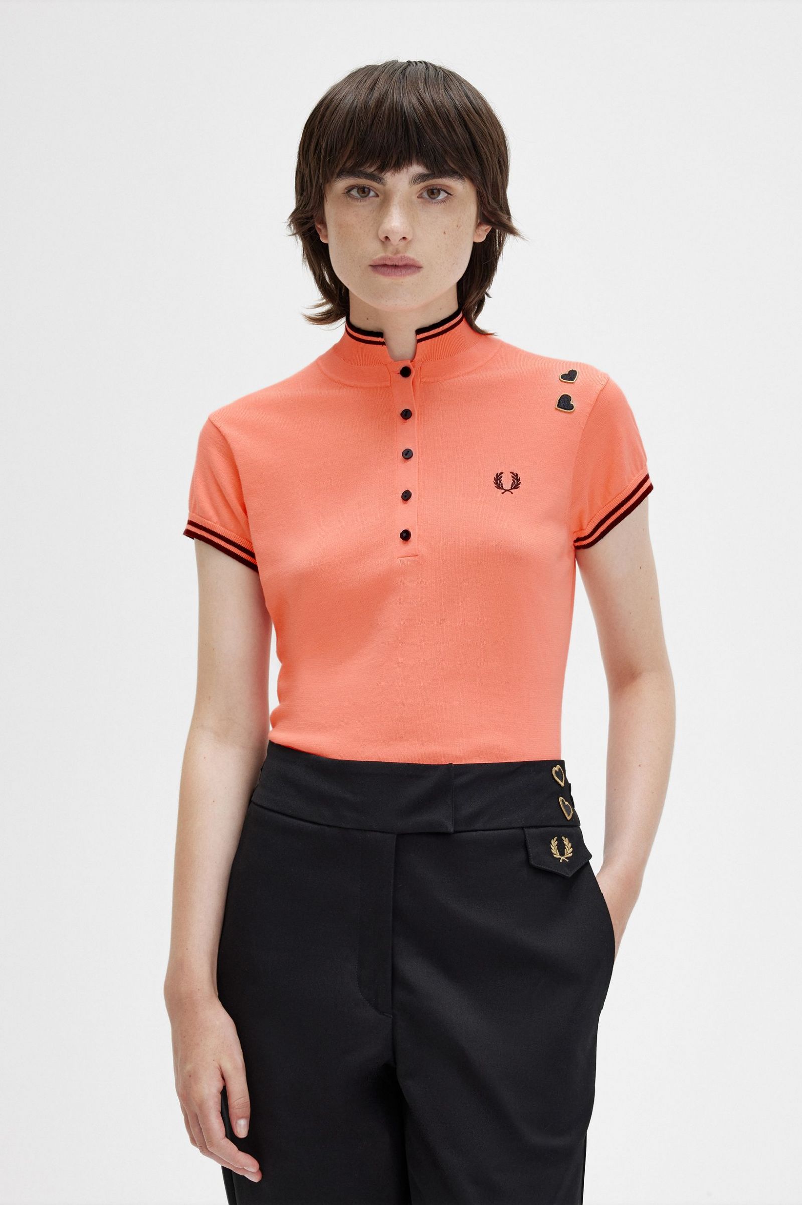 Amy Winehouse FoundationKnitted Shirt Coral Heat