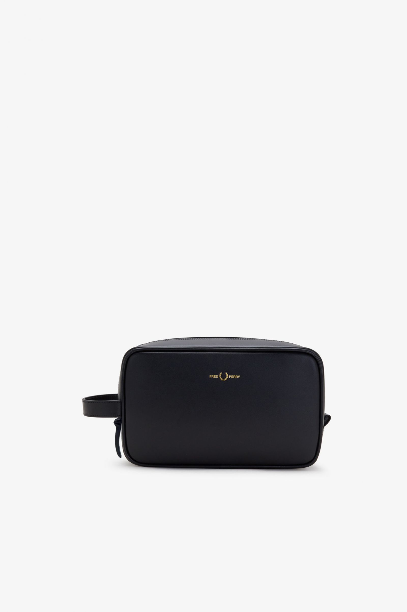 Burnished Leather Washbag Black