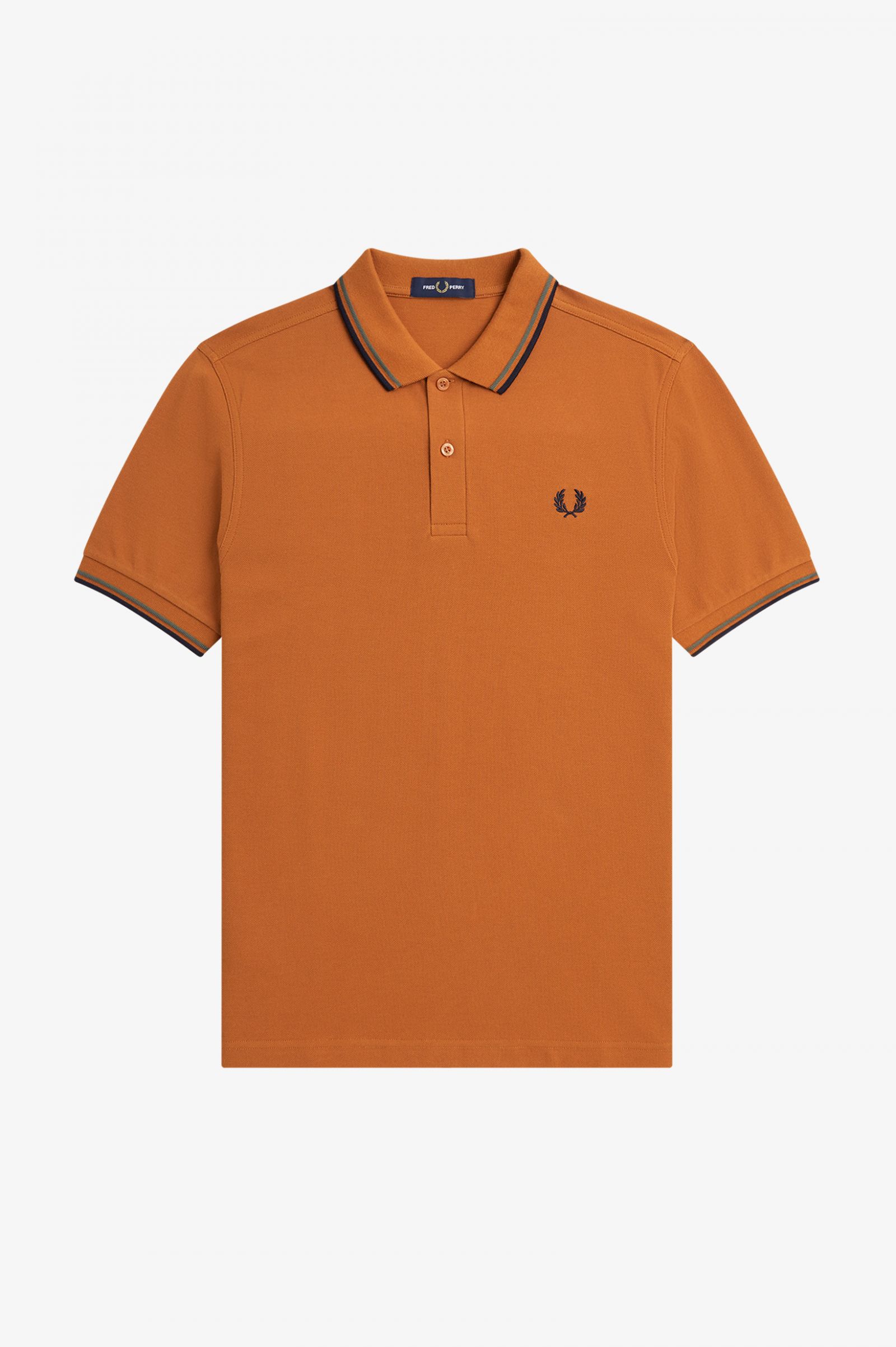 The Fred Perry ShirtM3600 Nut Flake / Field Green / Navy