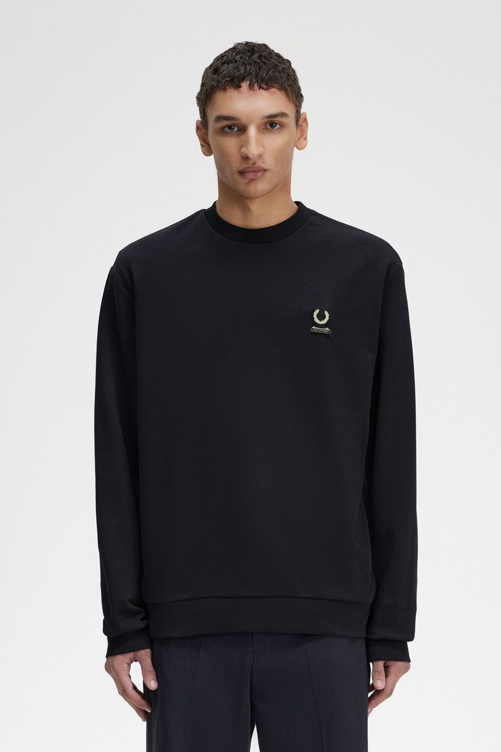 Raf SimonsEmbroidered Sweatshirt Black