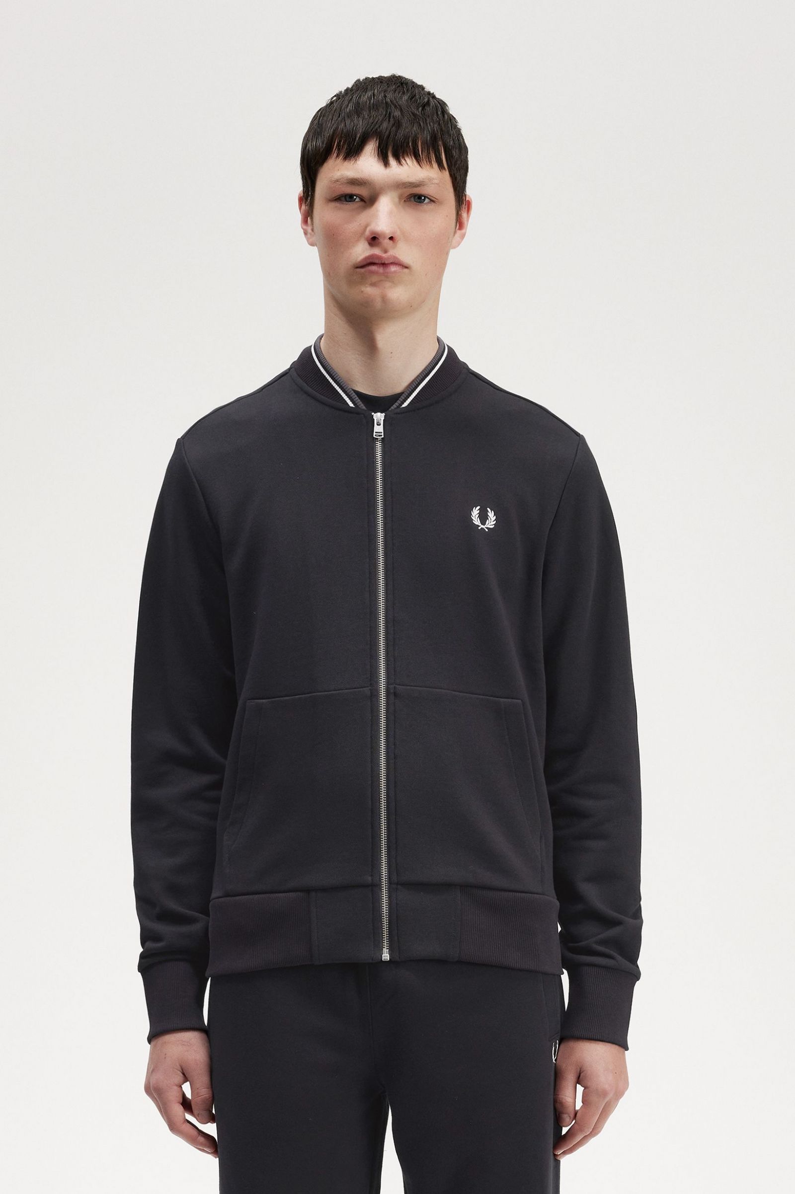 Zip Through Sweatshirt Black