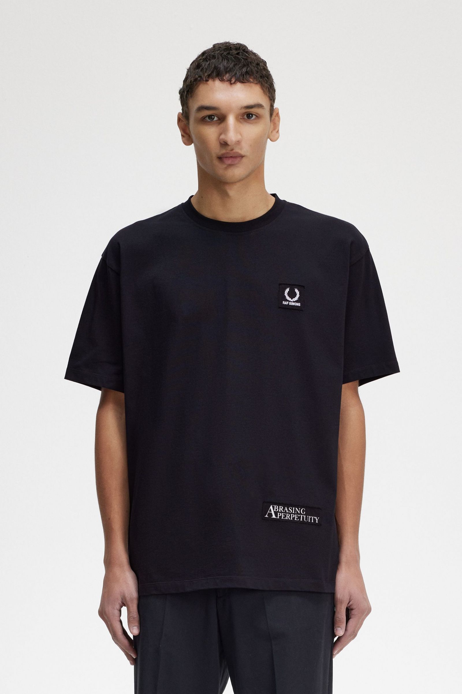 Raf SimonsPrinted Patch Relaxed T-Shirt Black