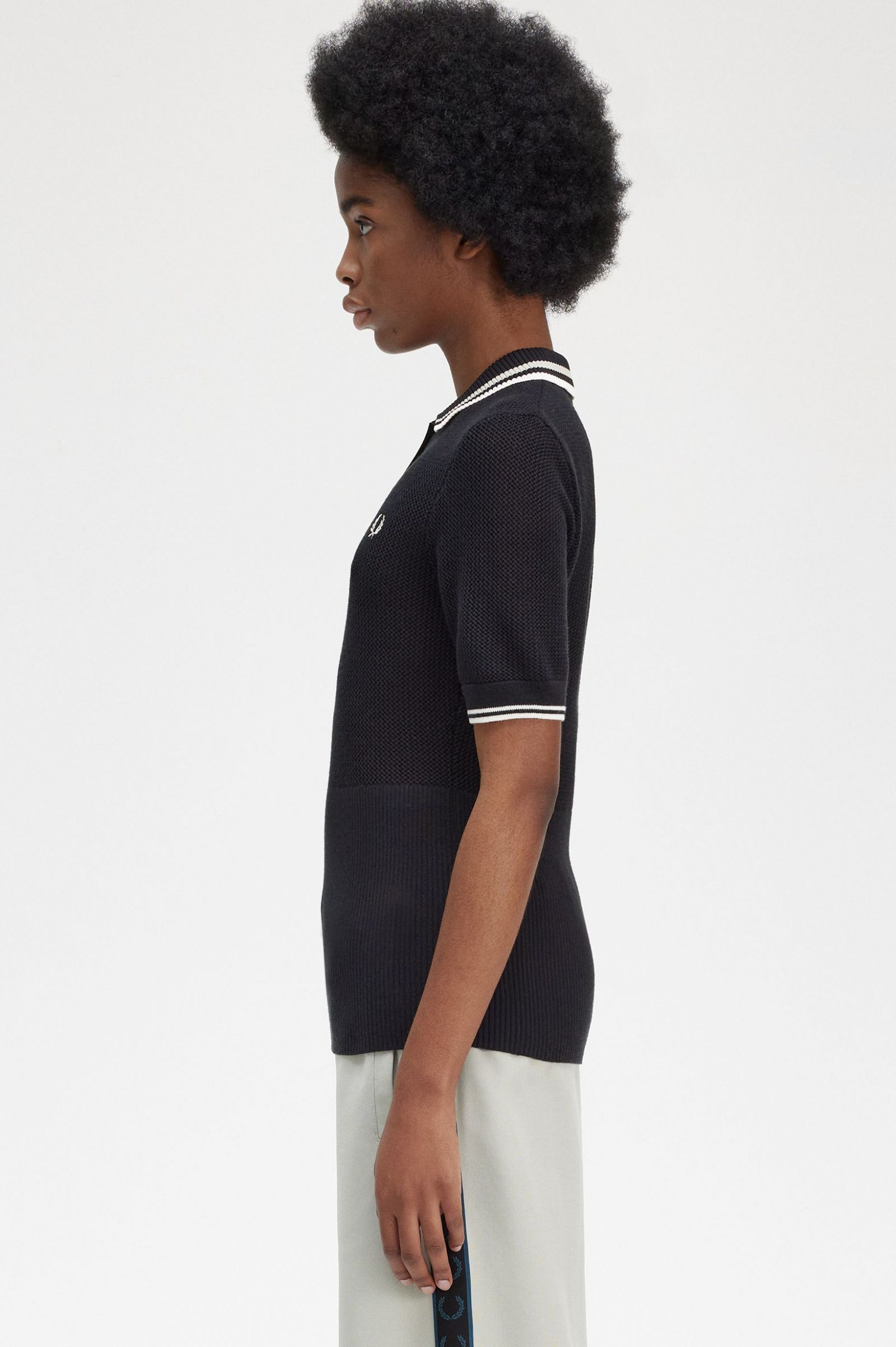 Open-Knitted Shirt Black