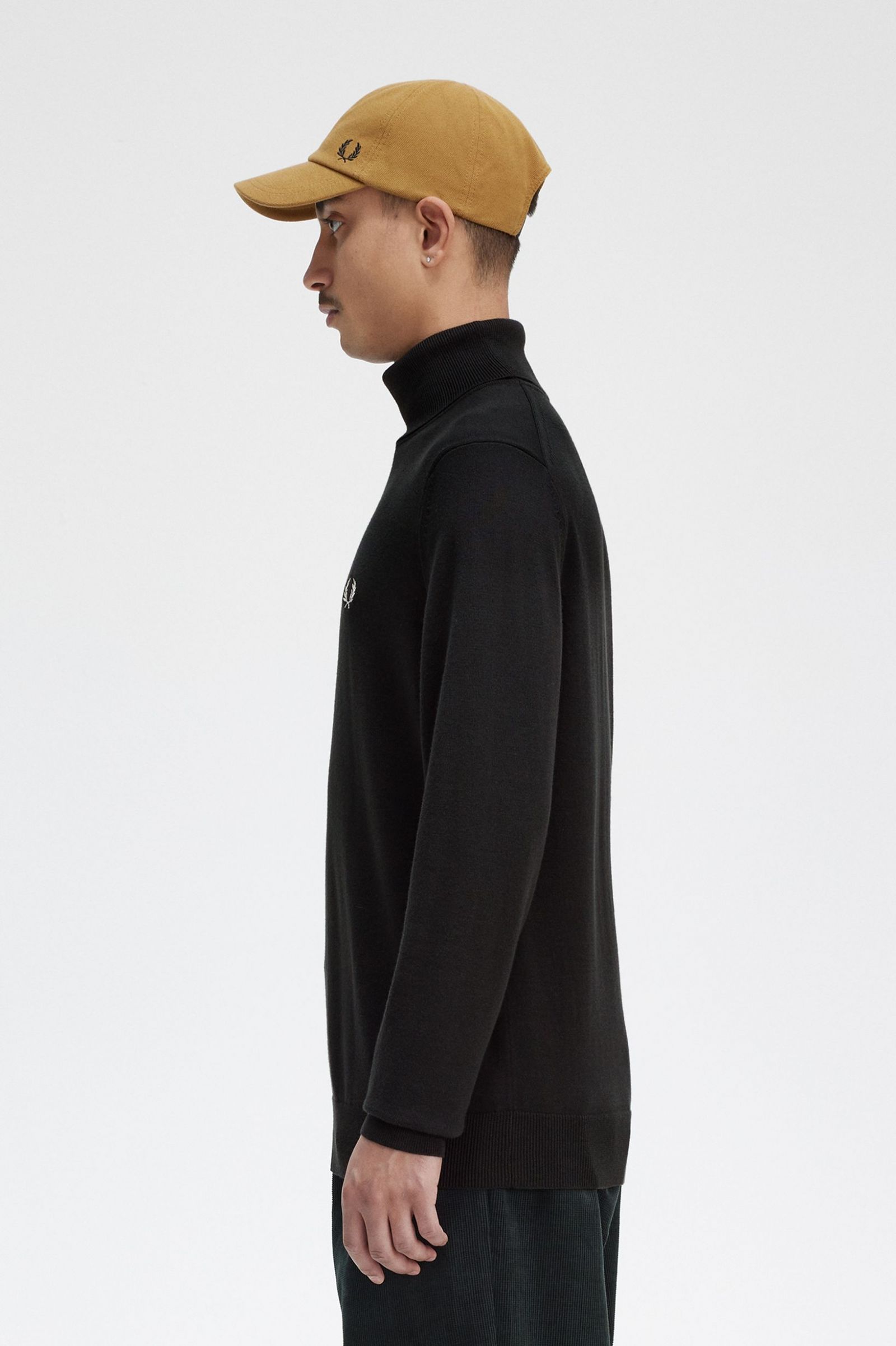 Roll Neck Jumper Night Green