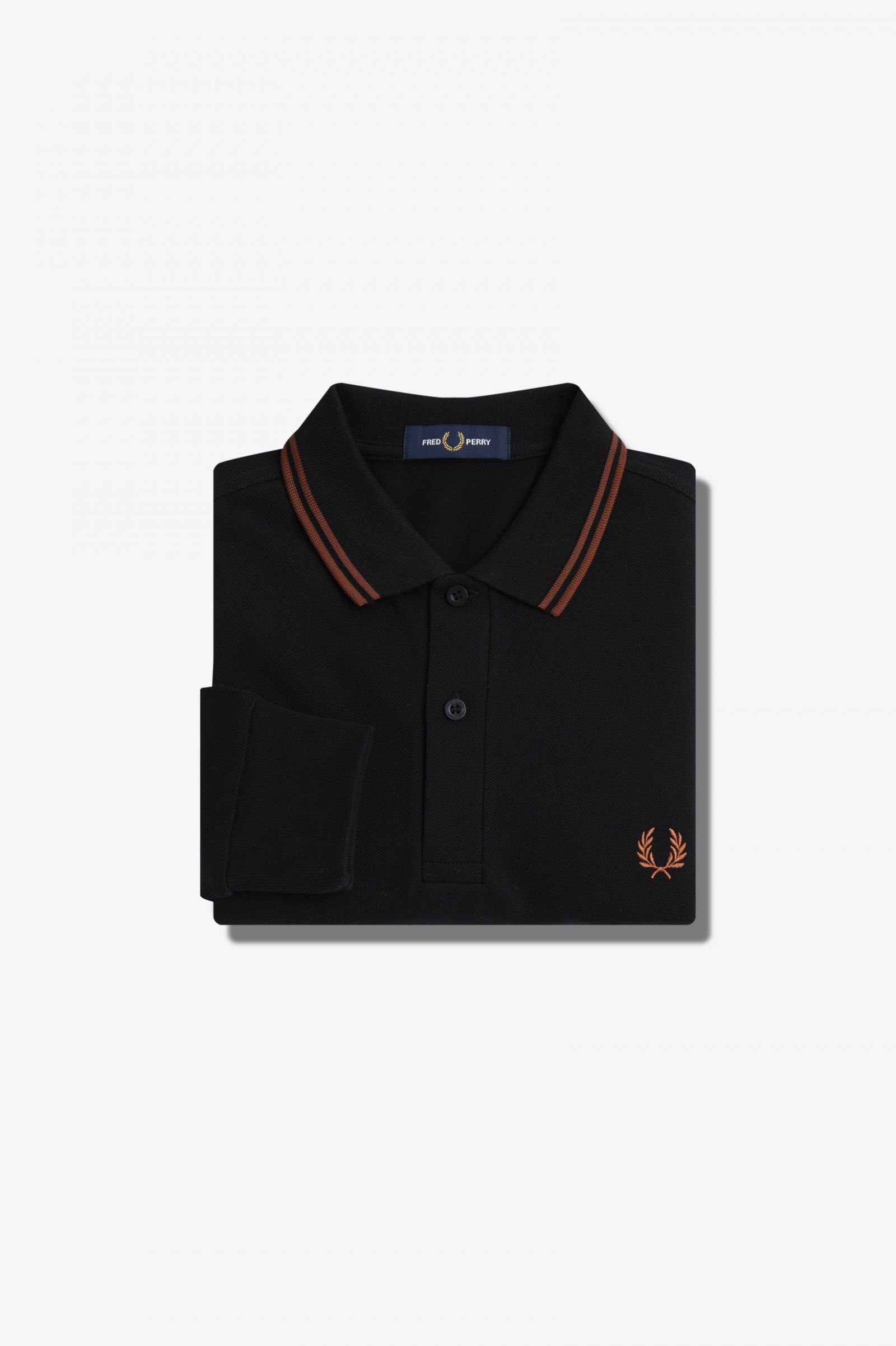 The Fred Perry ShirtM3636 Black / Whisky Brown / Whisky Brown