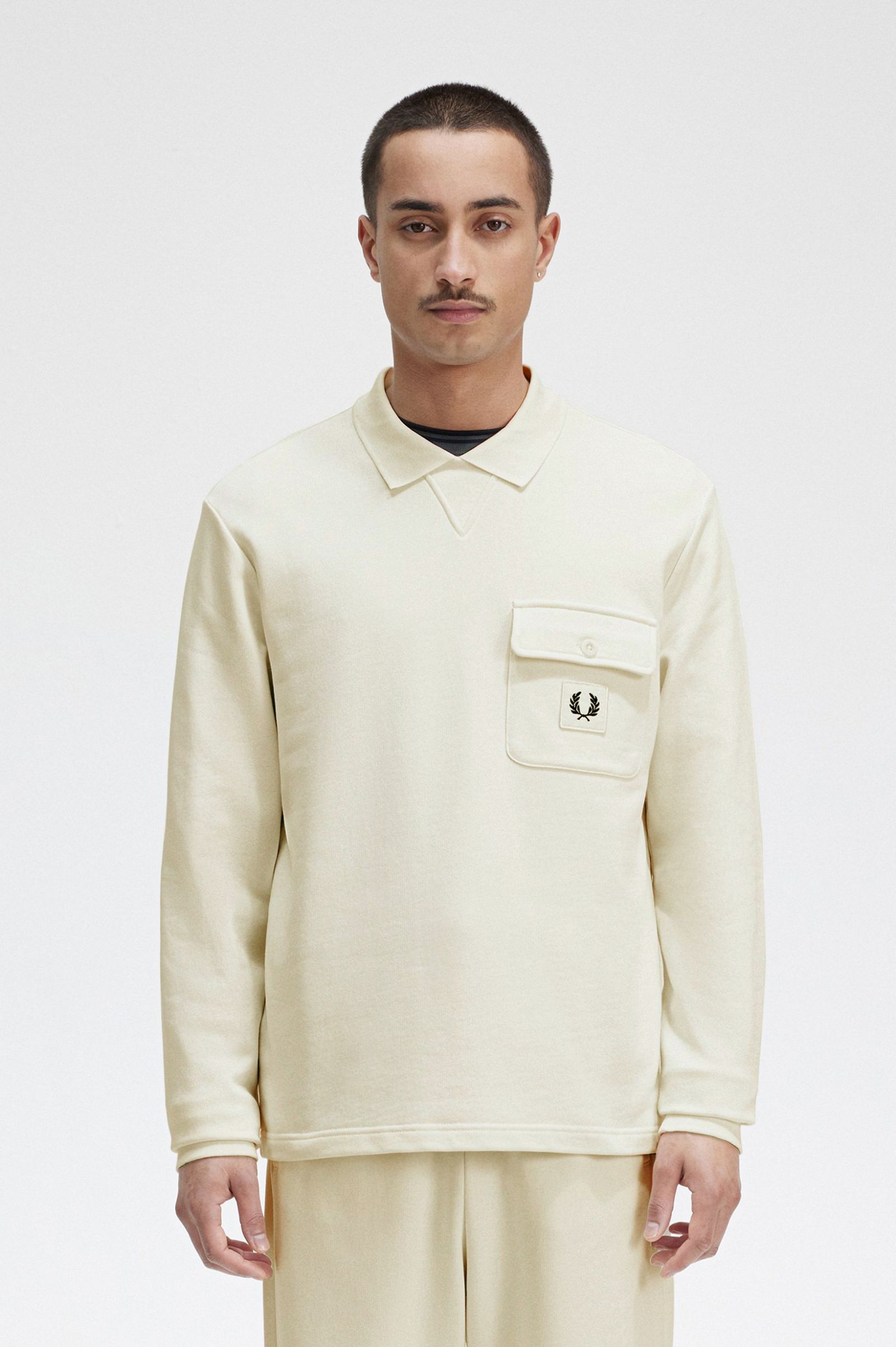 Long Sleeve Loopback Sweatshirt Ecru