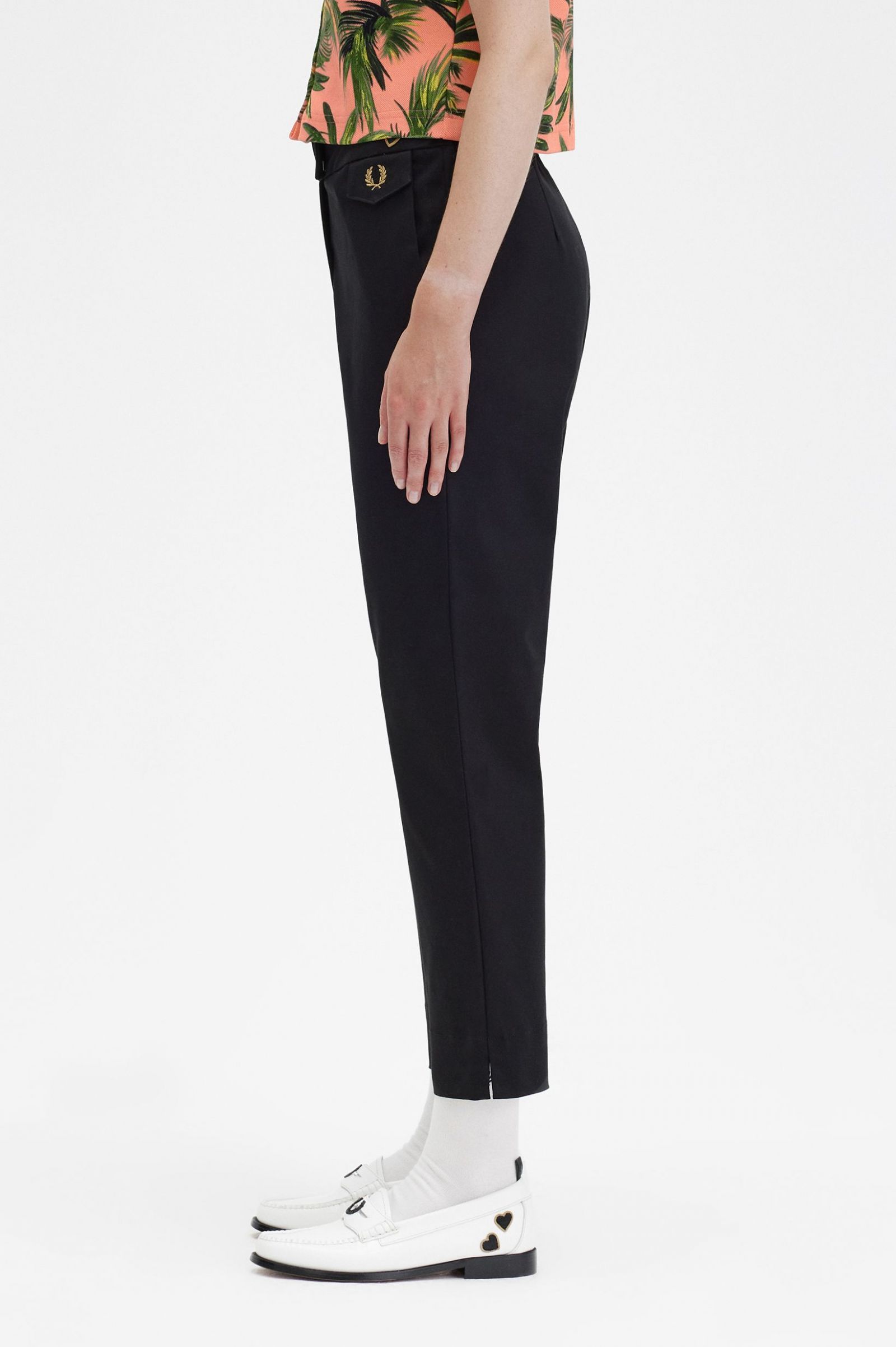 Amy Winehouse FoundationHigh Waist Trousers Coral Heat
