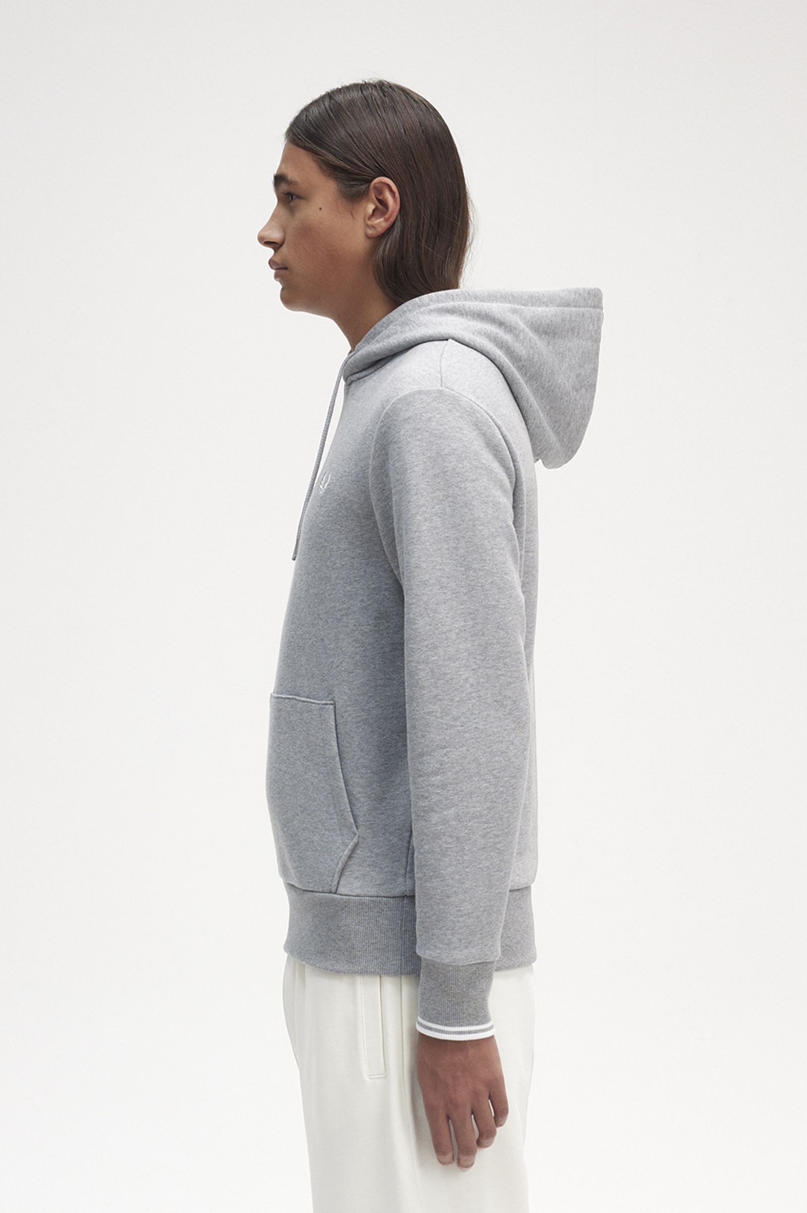 Tipped Hooded Sweatshirt Steel Marl