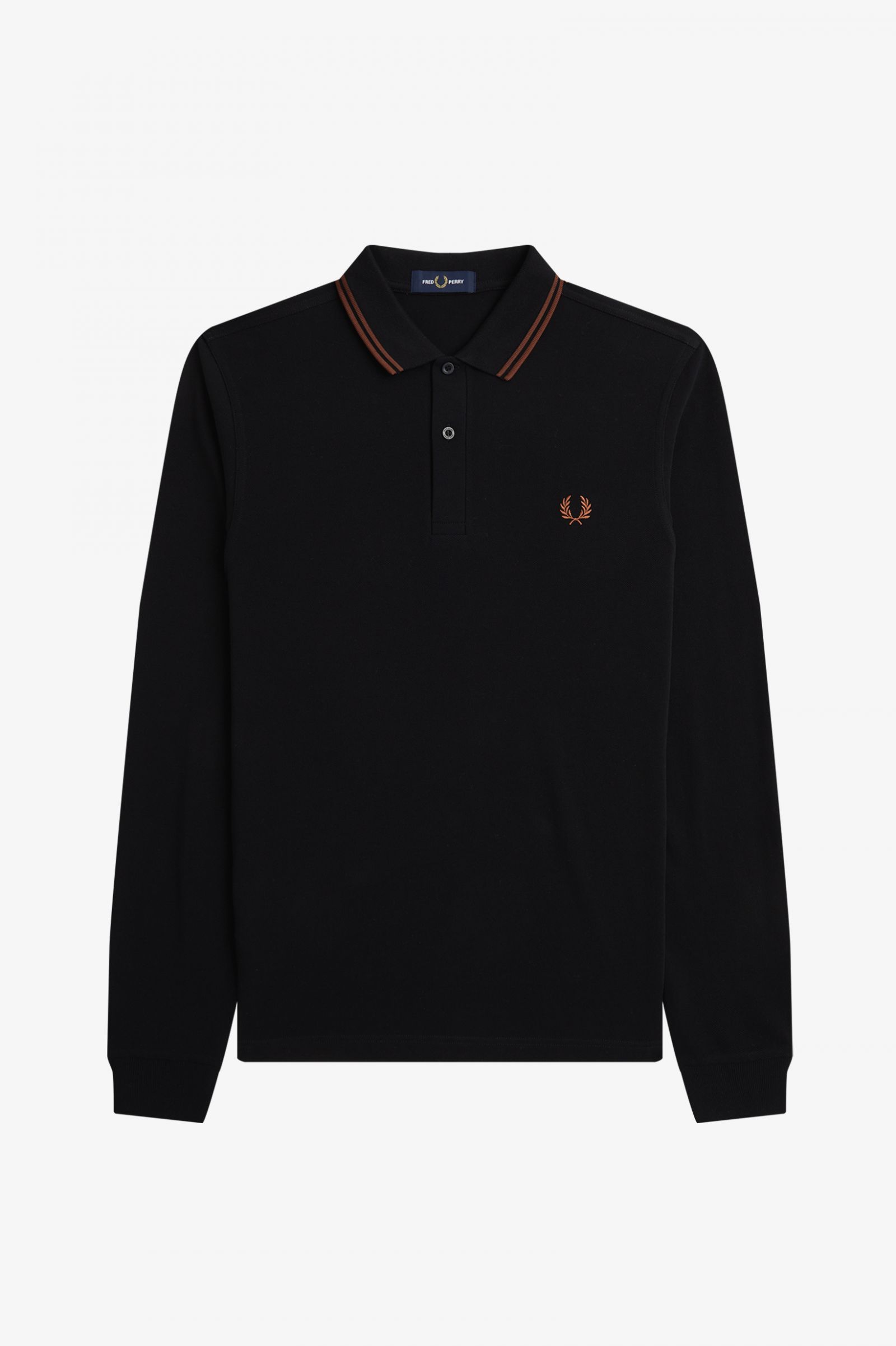 The Fred Perry ShirtM3636 Black / Whisky Brown / Whisky Brown