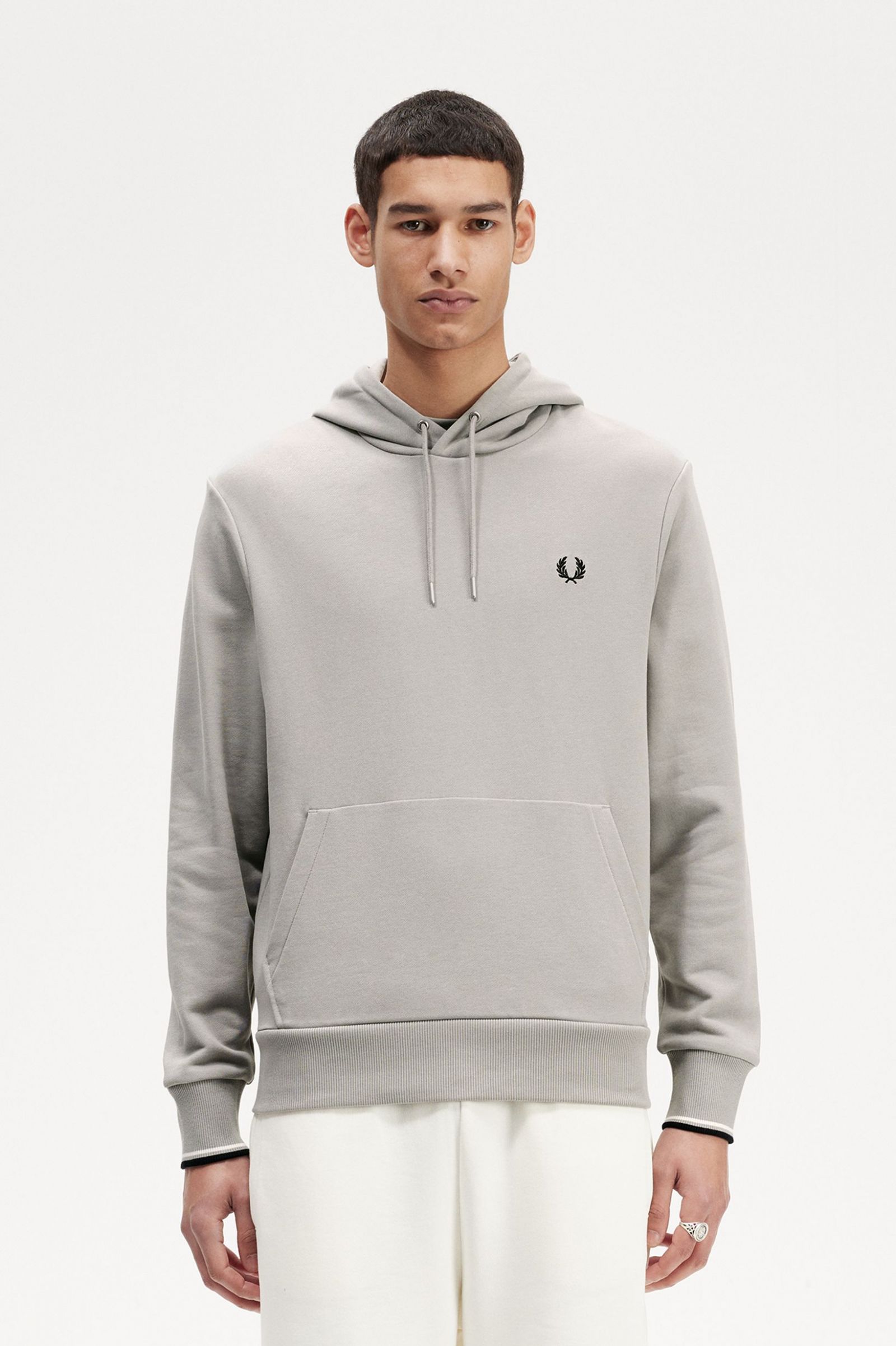 Tipped Hooded Sweatshirt Limestone
