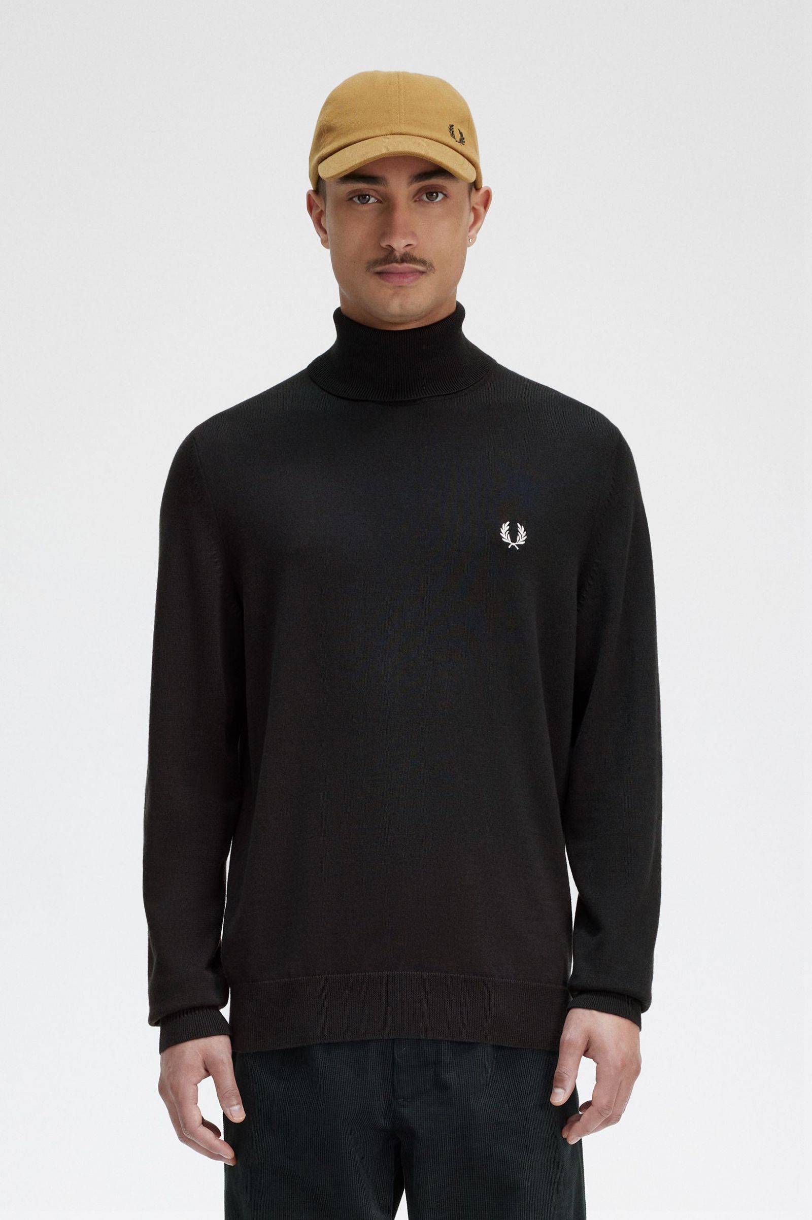 Roll Neck Jumper Night Green
