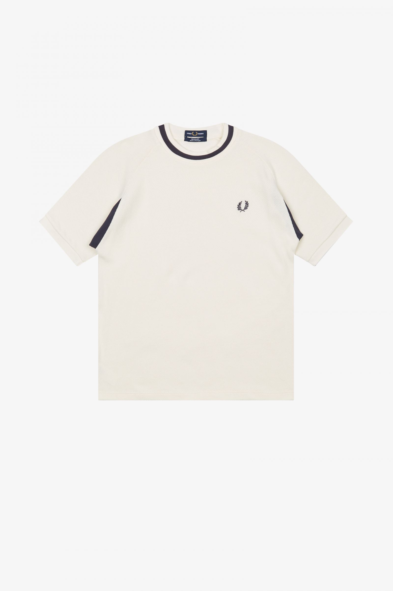 ReissuesMesh-Texture Piqué T-Shirt Soft Gold