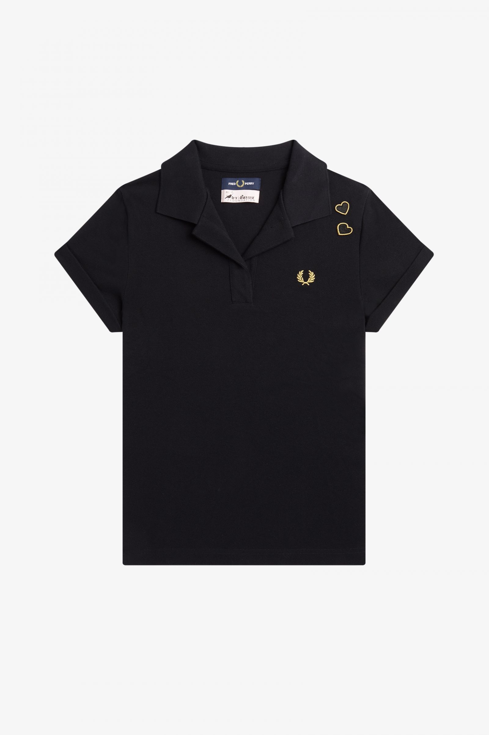 Amy Winehouse FoundationOpen-Collar Piqué Shirt Black