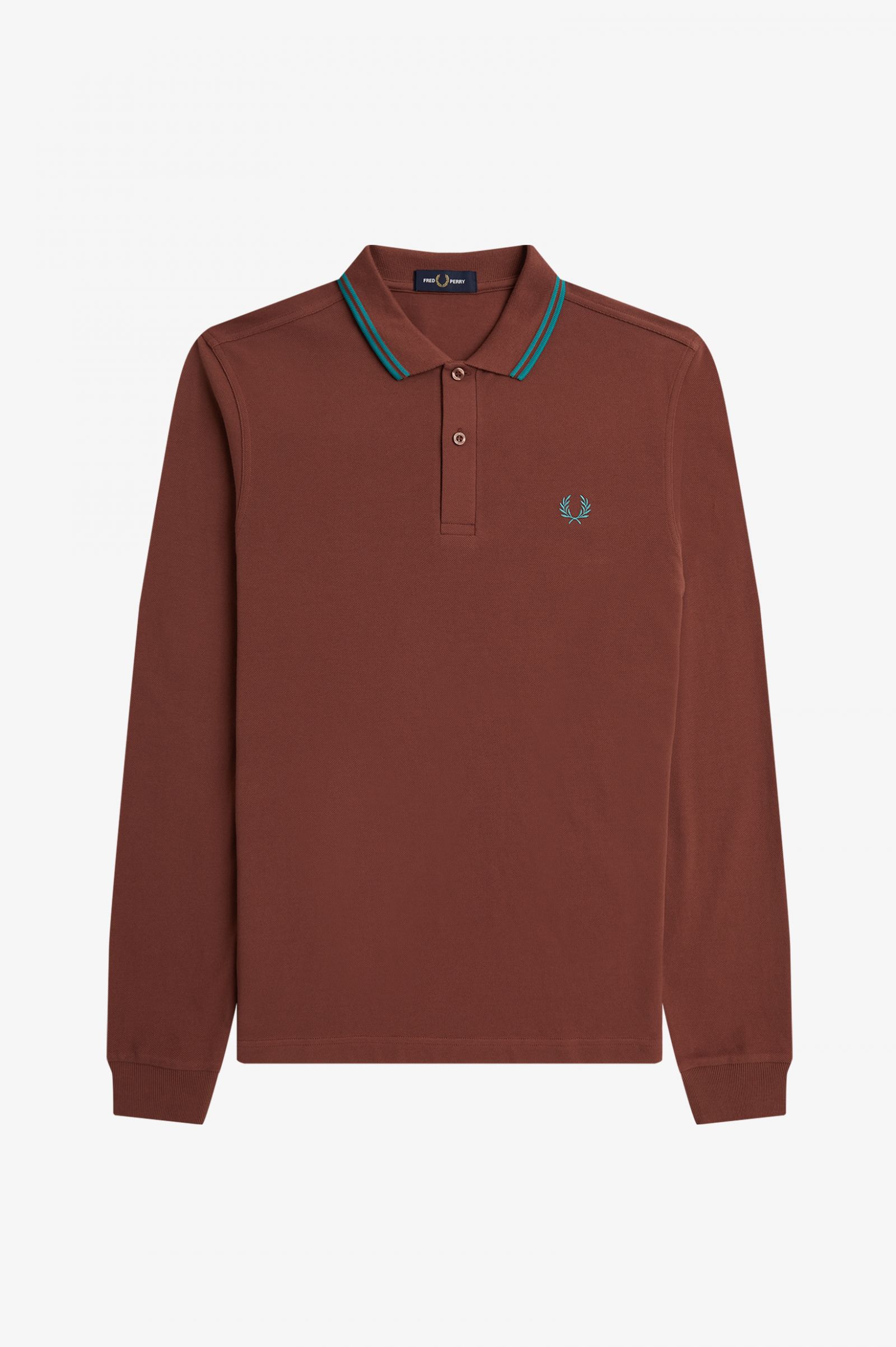 The Fred Perry ShirtM3636 Whisky Brown / Deep Mint / Deep Mint