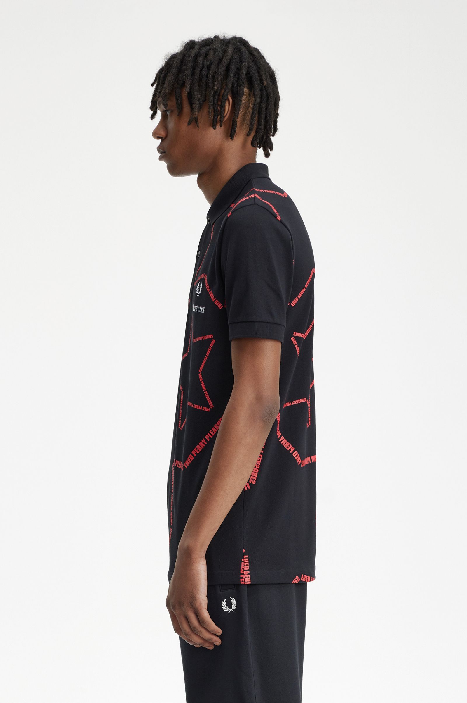 PleasuresStar Fred Perry Shirt Black