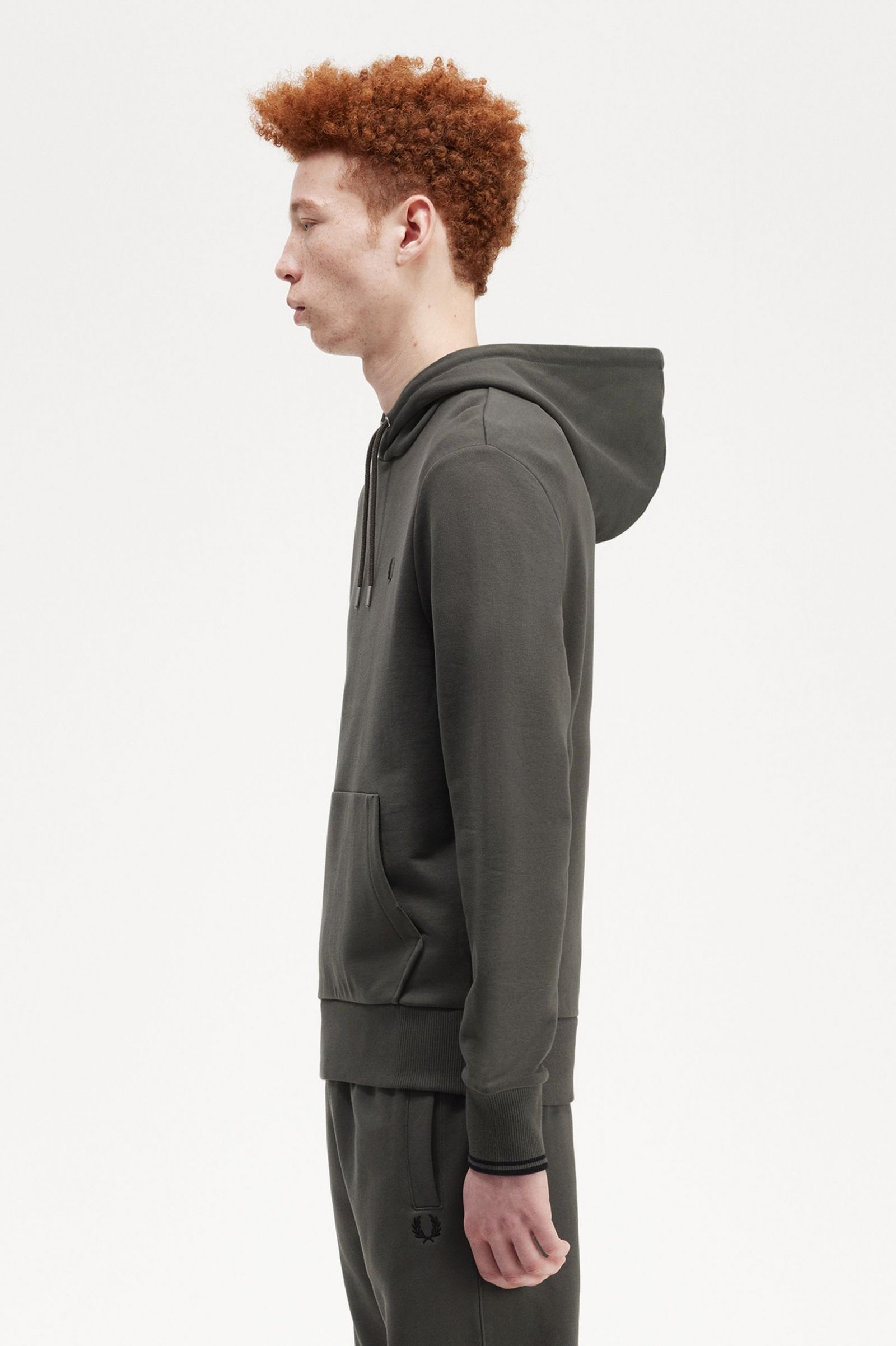 Tipped Hooded Sweatshirt Field Green