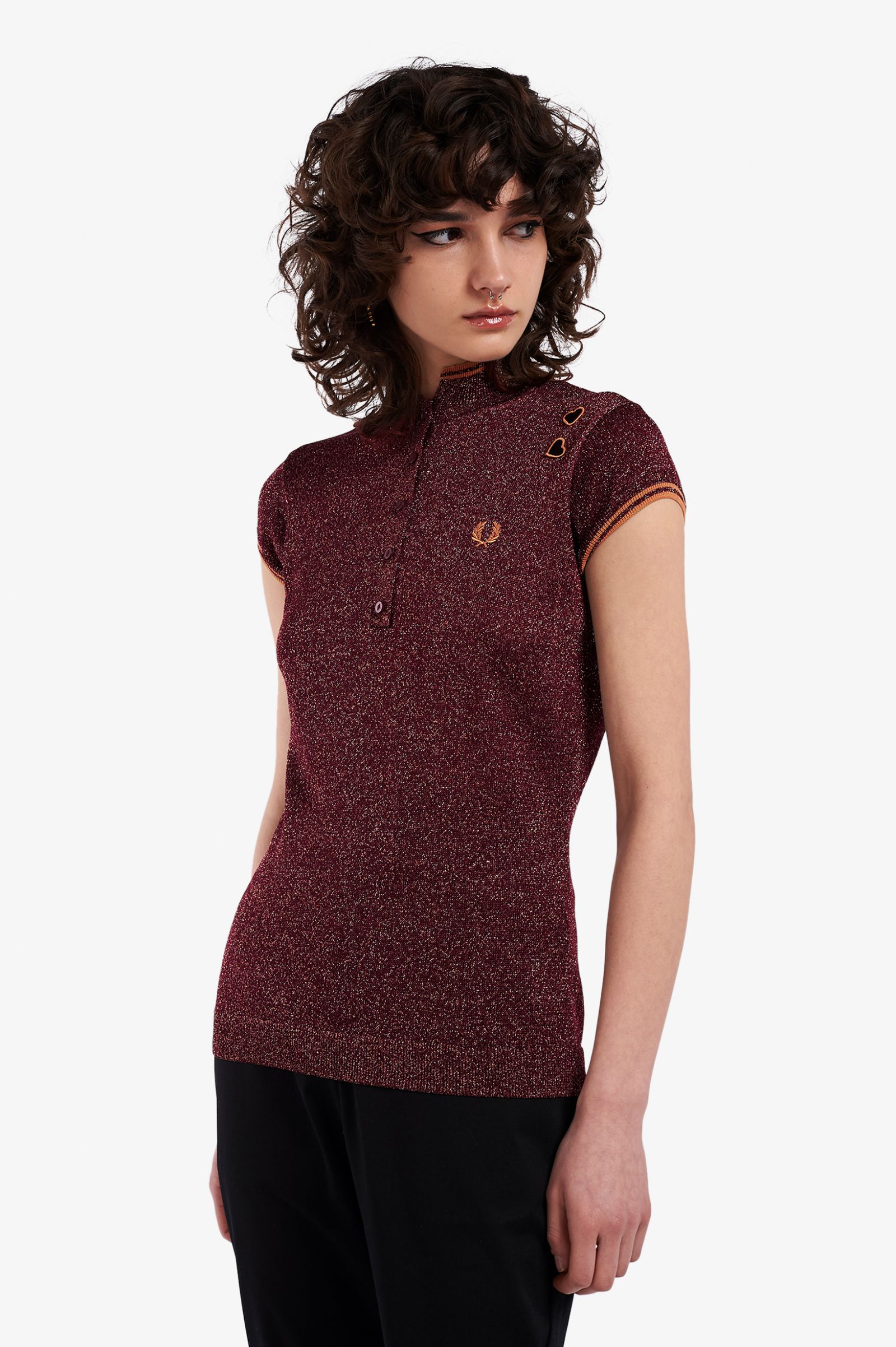 Amy Winehouse FoundationMetallic Knitted Shirt Black