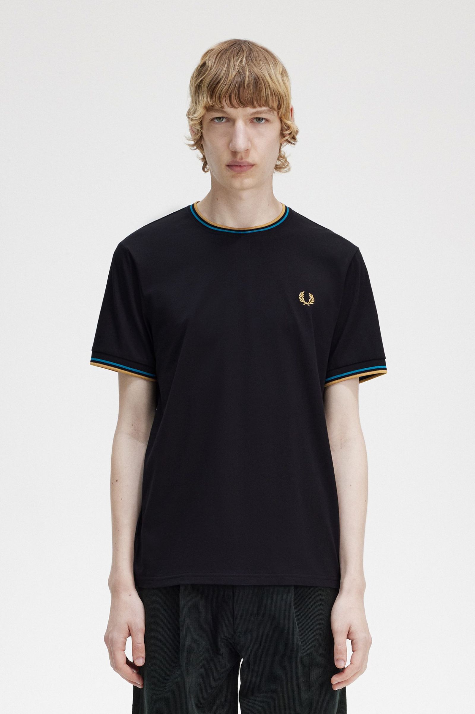 Twin Tipped T-Shirt Black / Cyber Blue / Light Rust