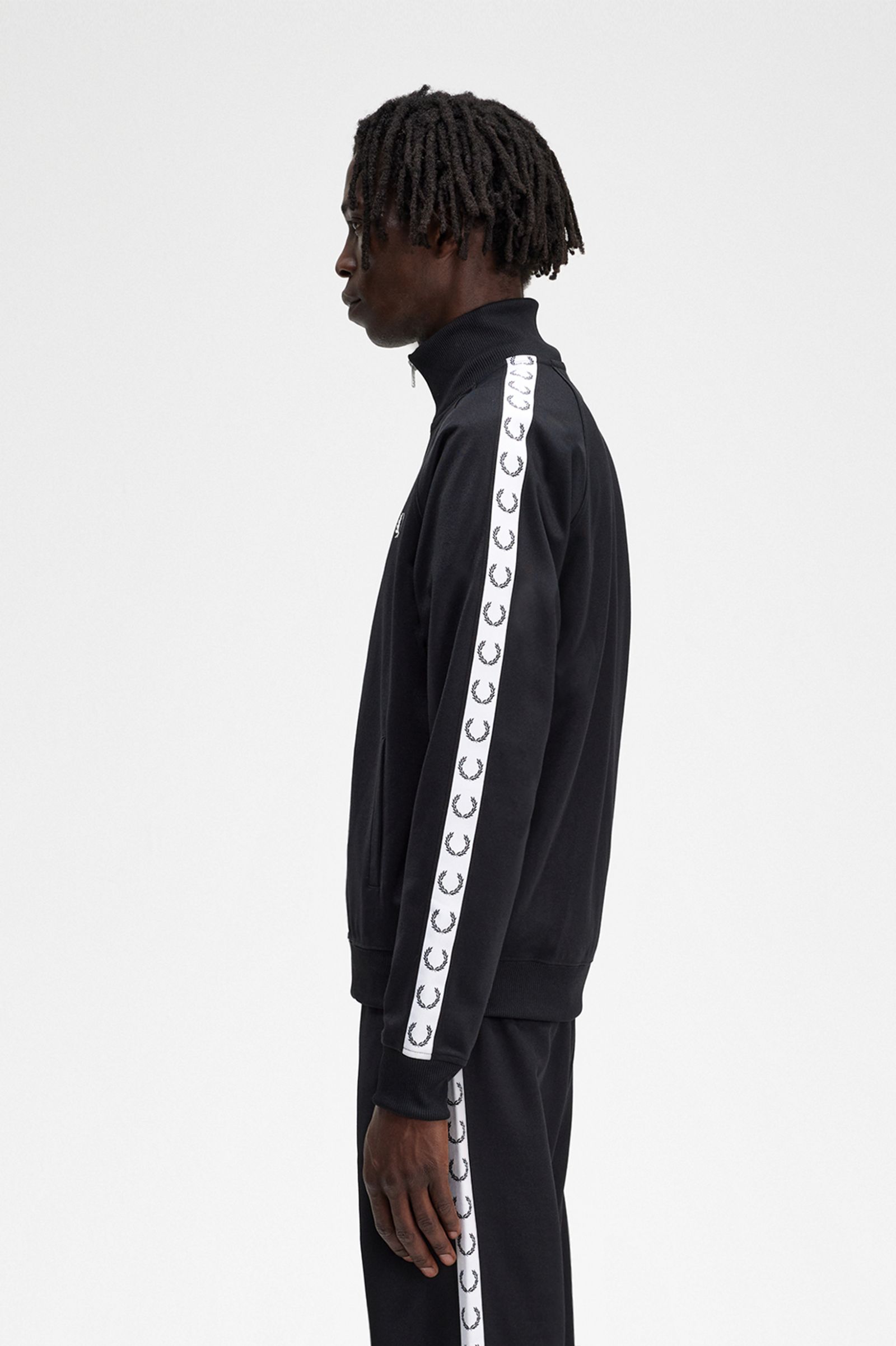 Taped Track Jacket Black