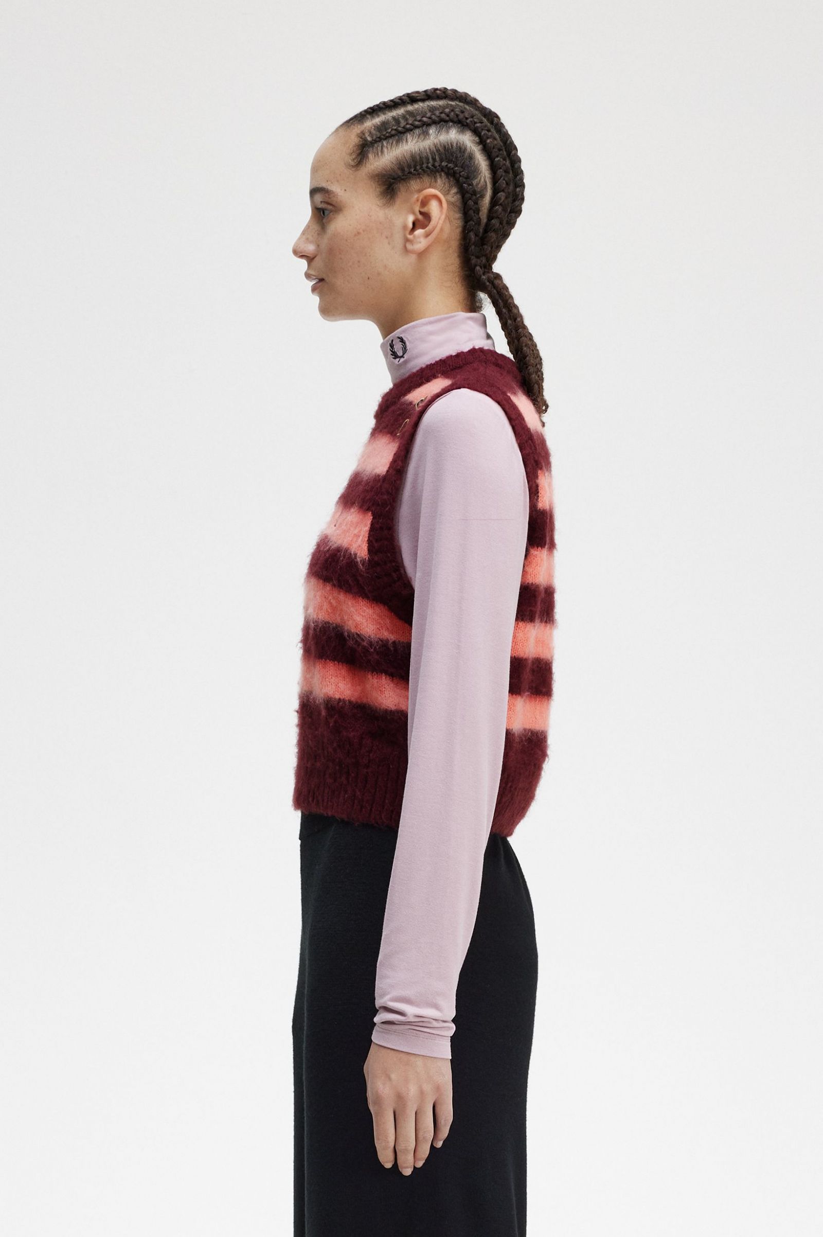 Amy Winehouse FoundationStriped Knitted Tank Oxblood