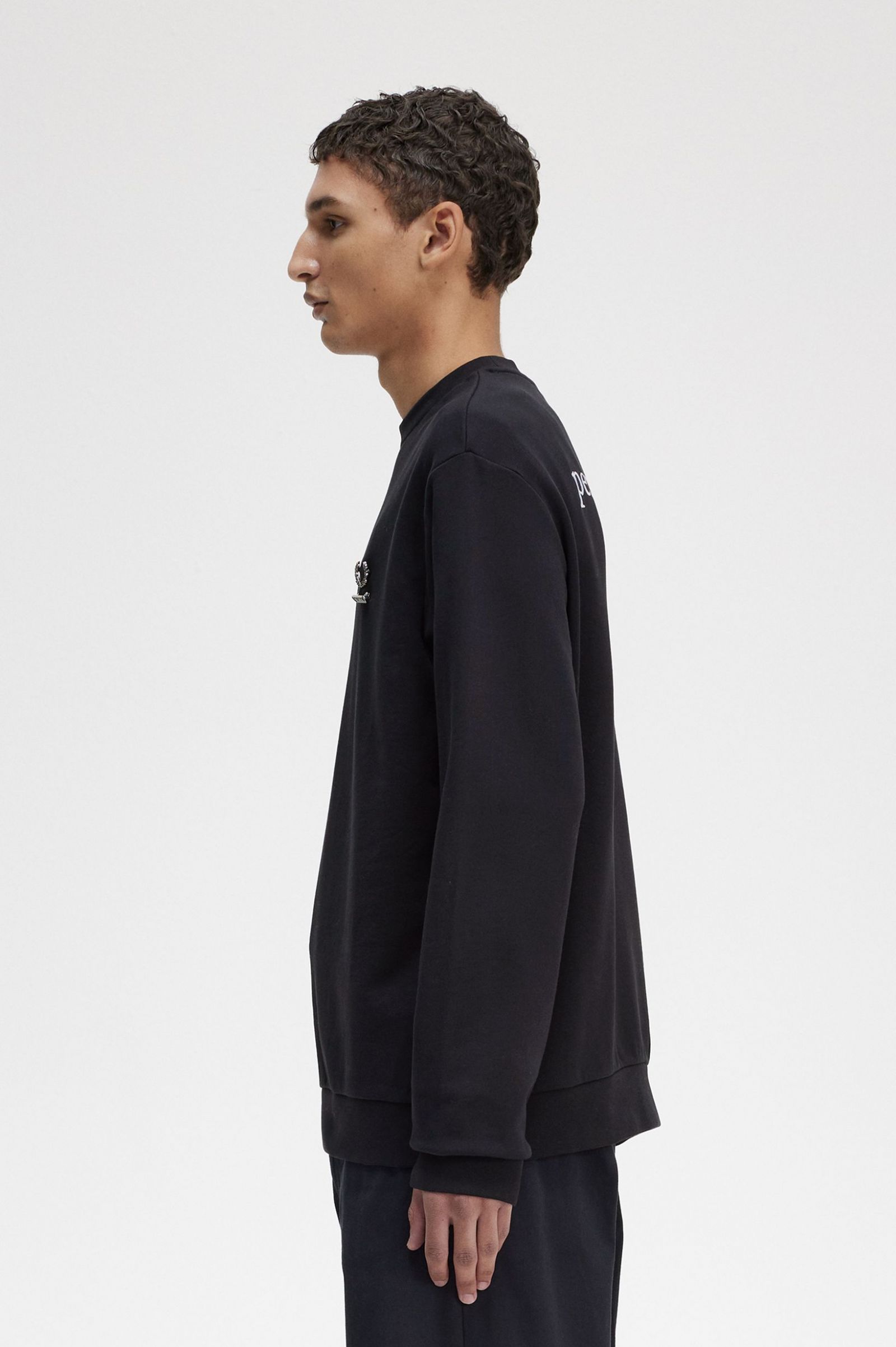 Raf SimonsEmbroidered Sweatshirt Black