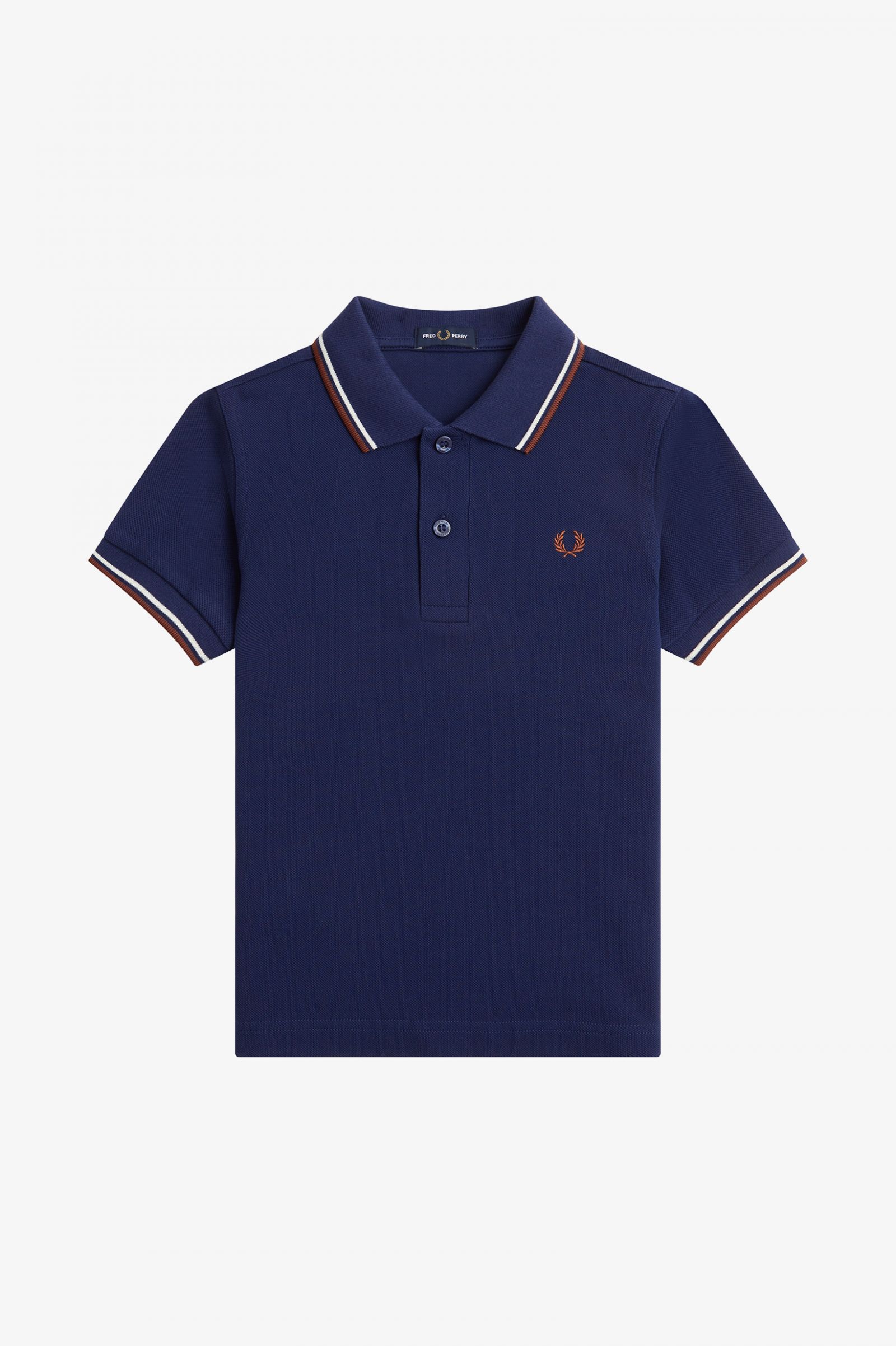 The Fred Perry ShirtKids Twin Tipped Fred Perry Shirt French Navy / Ecru / Whisky Brown