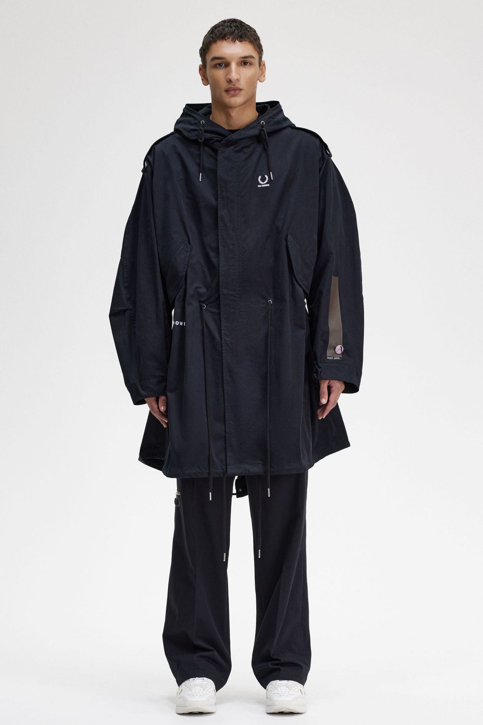 Raf SimonsPrinted Patch Parka Navy