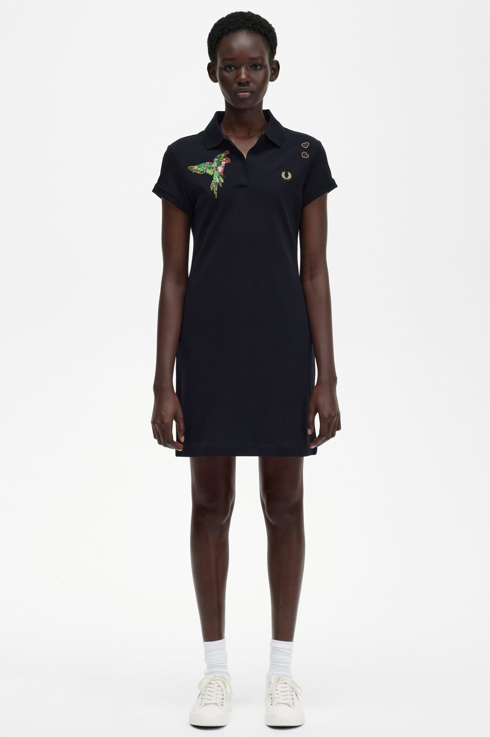 Amy Winehouse FoundationEmbroidered Piqué Dress Black