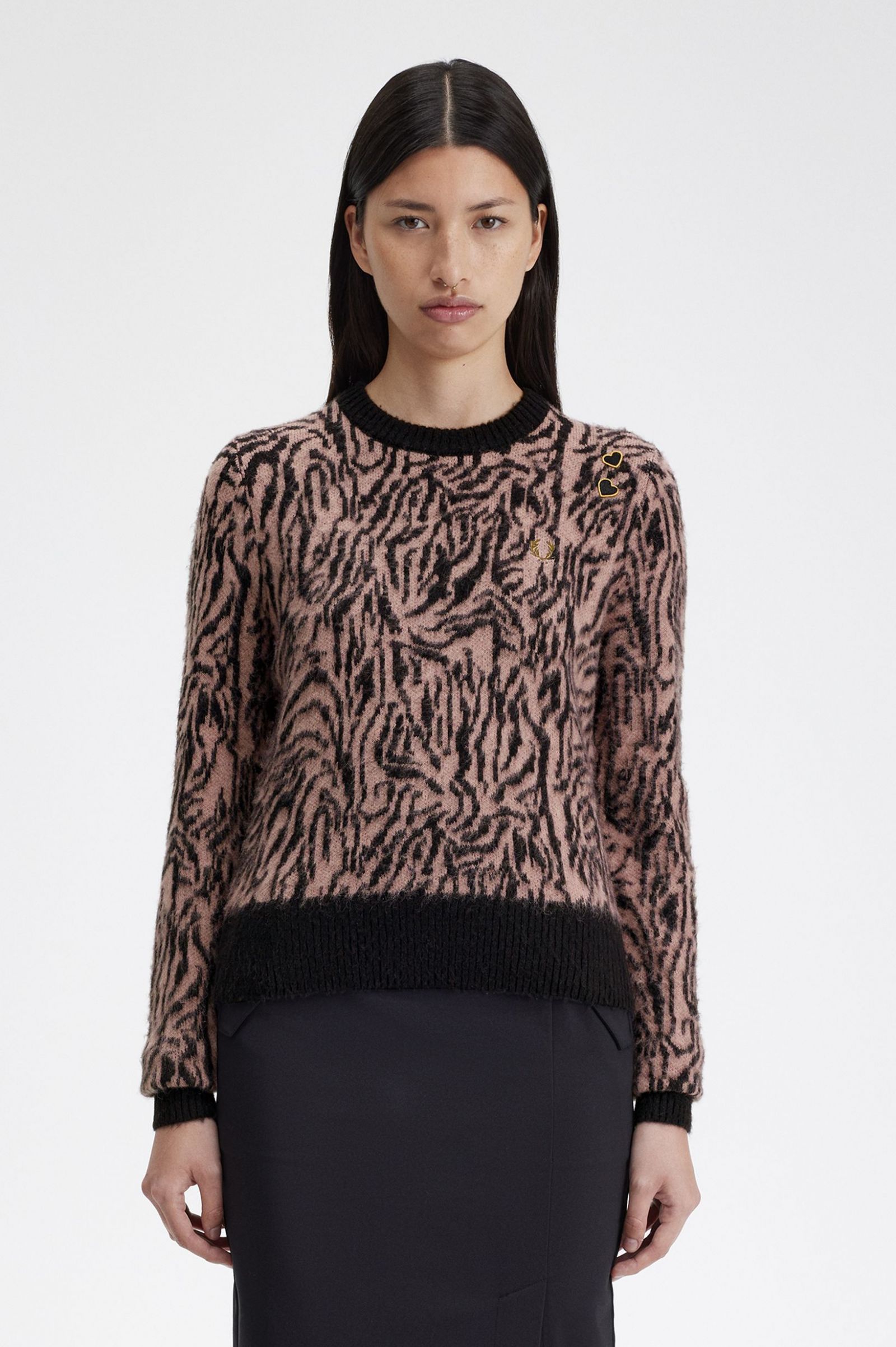 Amy Winehouse FoundationZebra Jumper Dusty Rose Pink