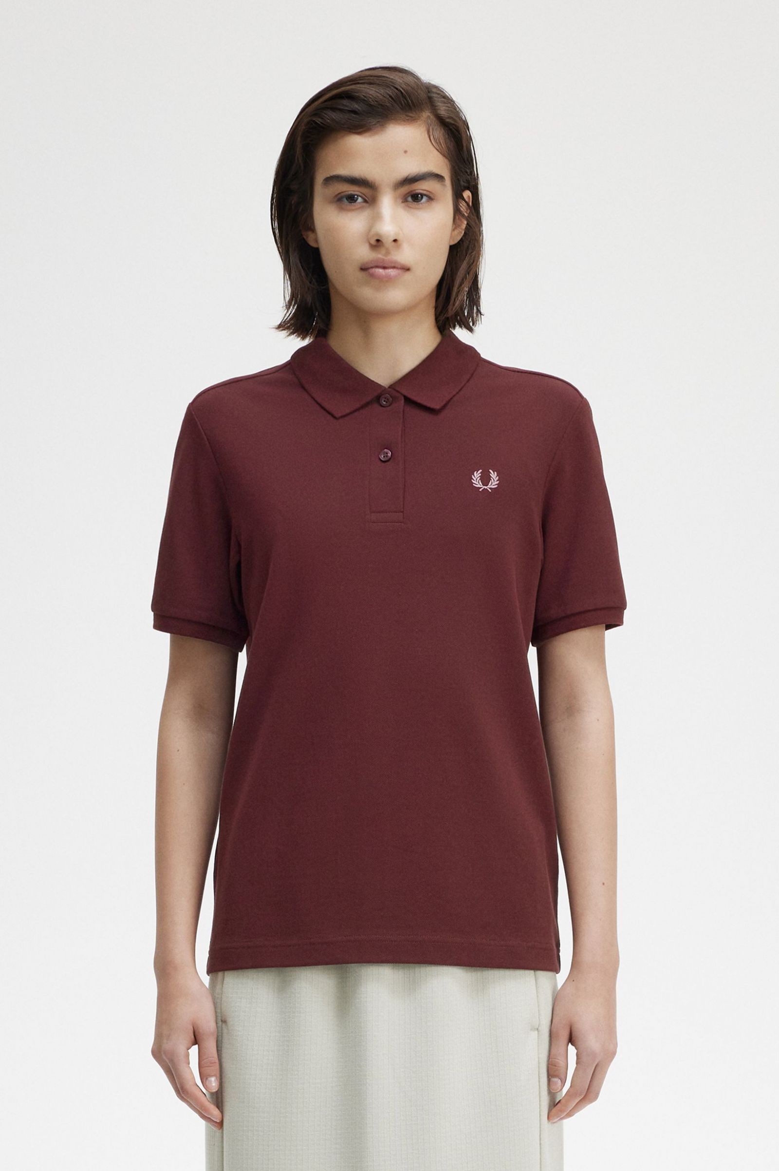 The Fred Perry ShirtG6000 Oxblood / Dusty Rose Pink